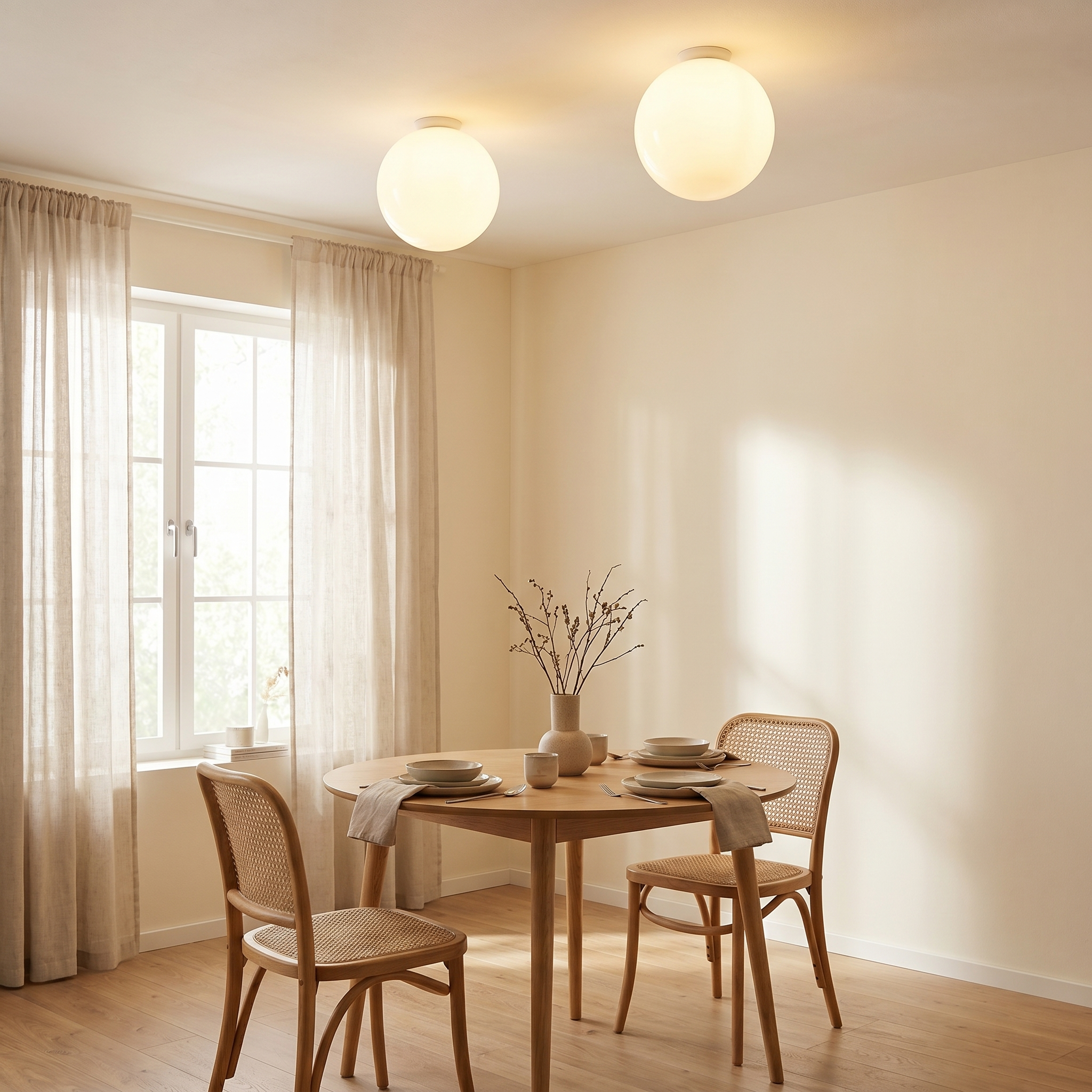 Glass Ceiling Lamp, Aluminum, G9, Glossy or Frosted, Three Sizes