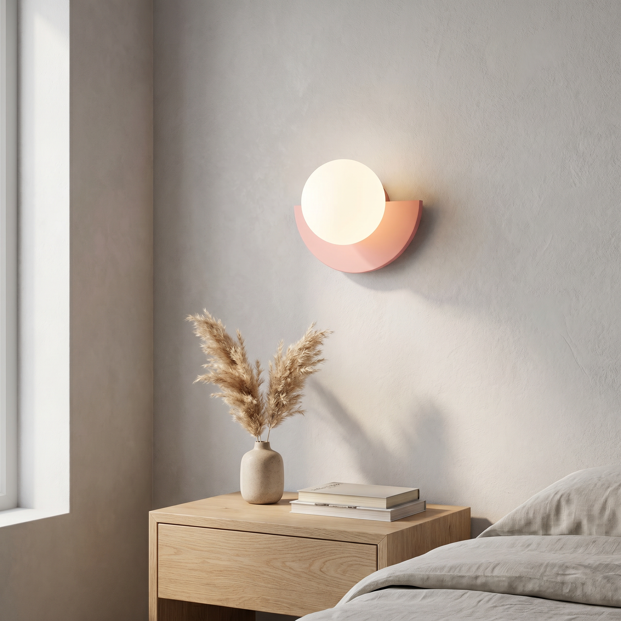 Glass Sphere Wall Sconce, Iron, G9, Seven Colors, UL Listed