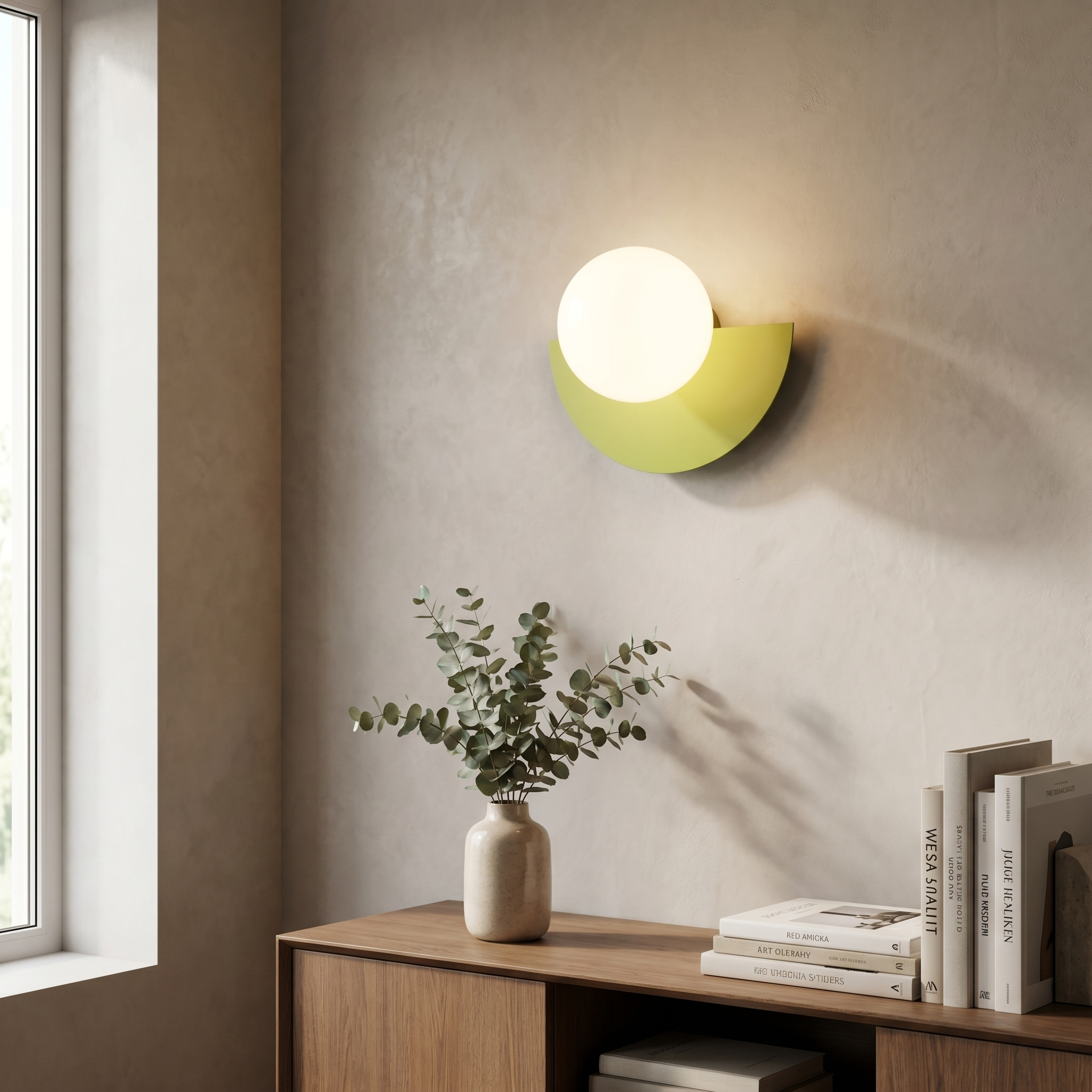 Glass Sphere Wall Sconce, Iron, G9, Seven Colors, UL Listed