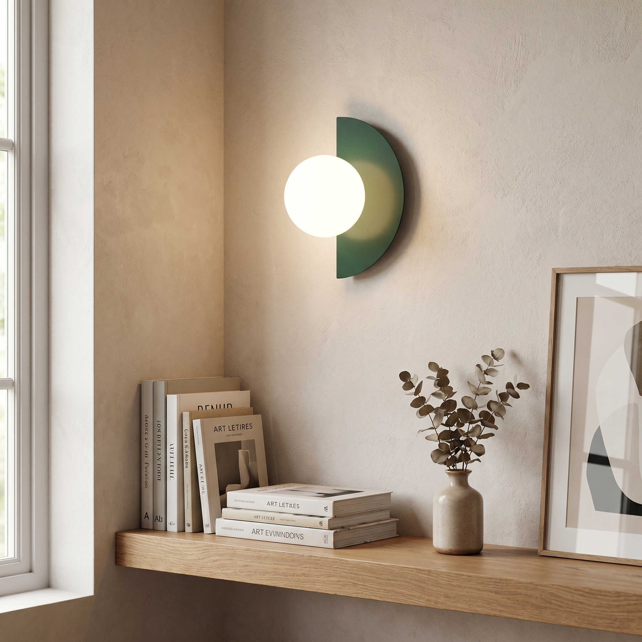 Glass Sphere Wall Sconce, Iron, G9, Seven Colors, UL Listed
