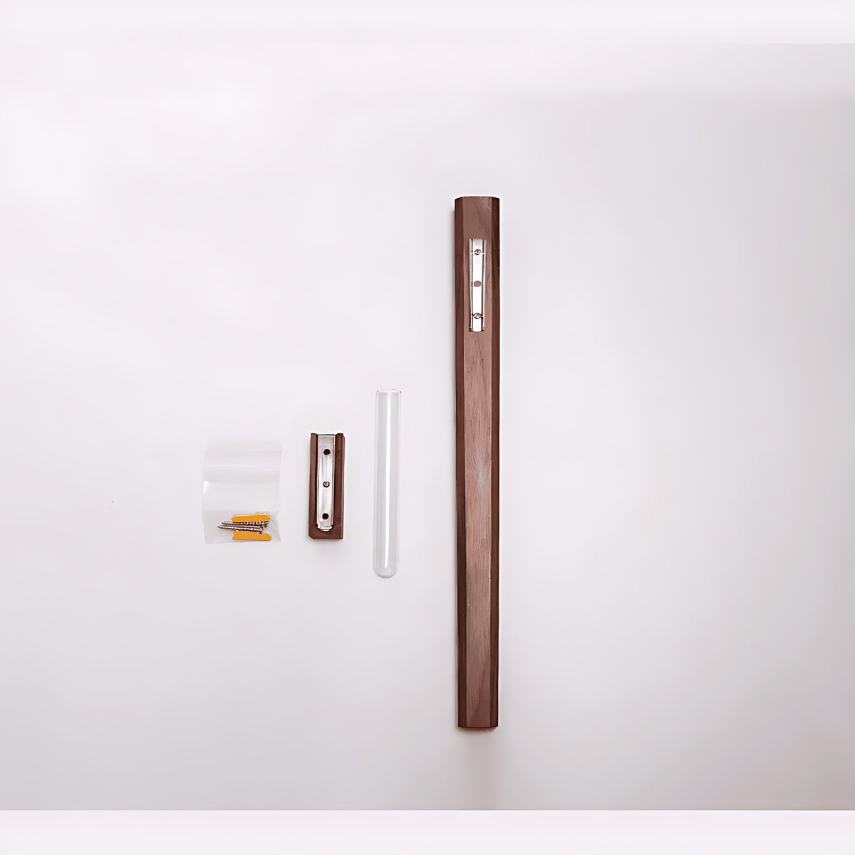 Idun wall vase with its glass tube, wall plate and screws