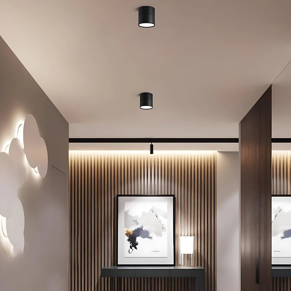 Ilse LED ceiling spotlights in a hallway
