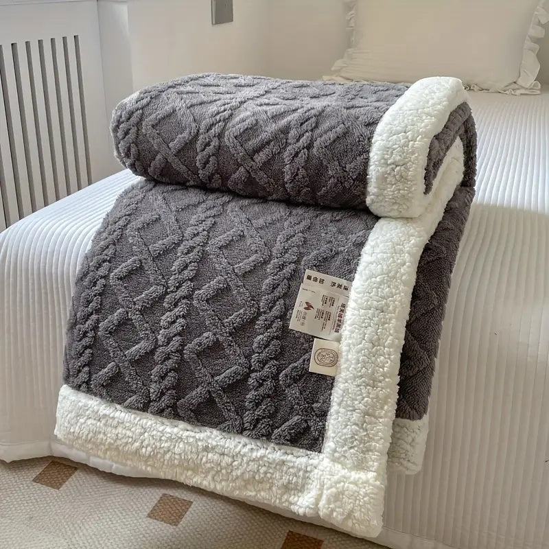 Snuggle Sherpa Blanket, Reversible Brushed Fleece