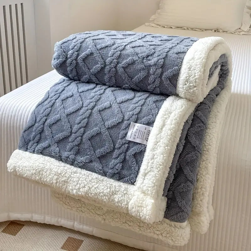 Snuggle Sherpa Blanket, Reversible Brushed Fleece