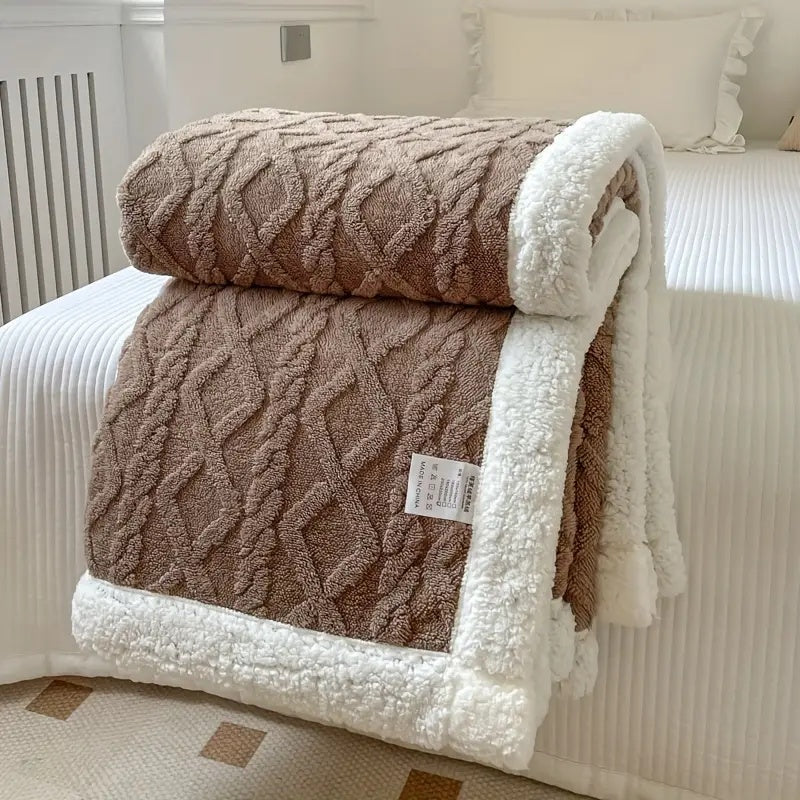 Snuggle Sherpa Blanket, Reversible Brushed Fleece