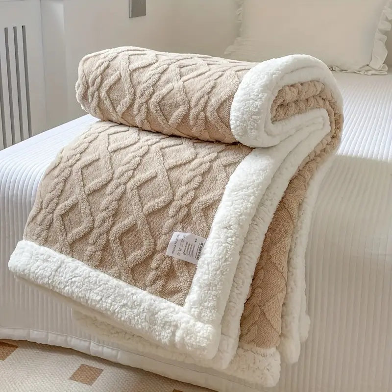 Snuggle Sherpa Blanket, Reversible Brushed Fleece