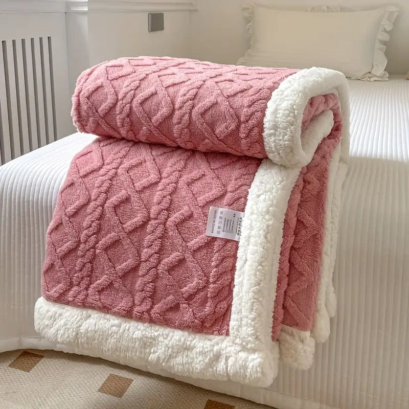 Snuggle Sherpa Blanket, Reversible Brushed Fleece