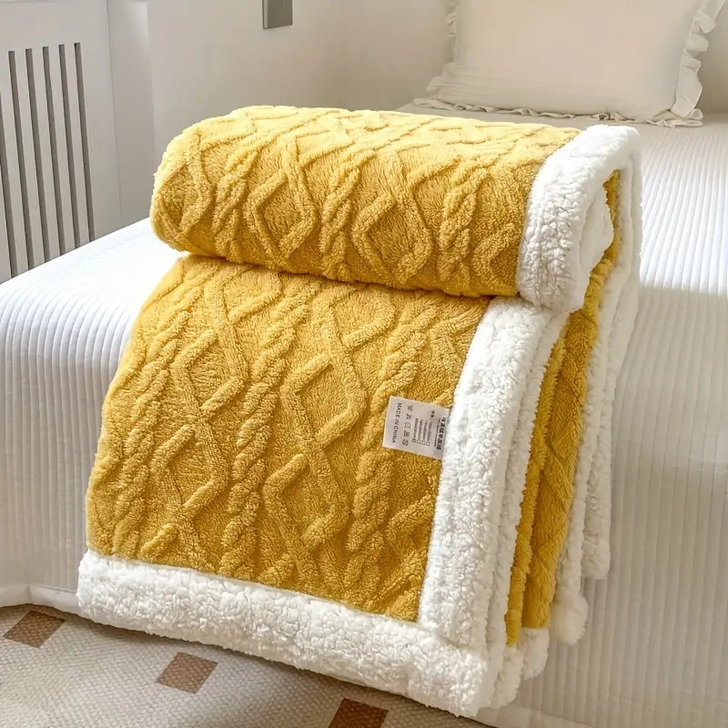 Snuggle Sherpa Blanket, Reversible Brushed Fleece