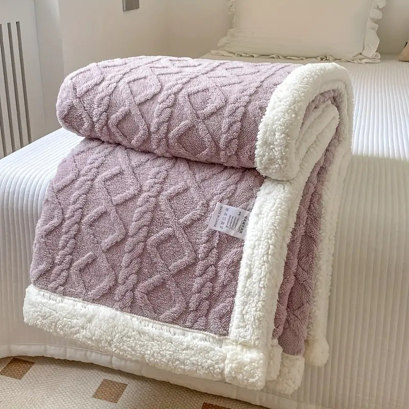 Snuggle Sherpa Blanket, Reversible Brushed Fleece