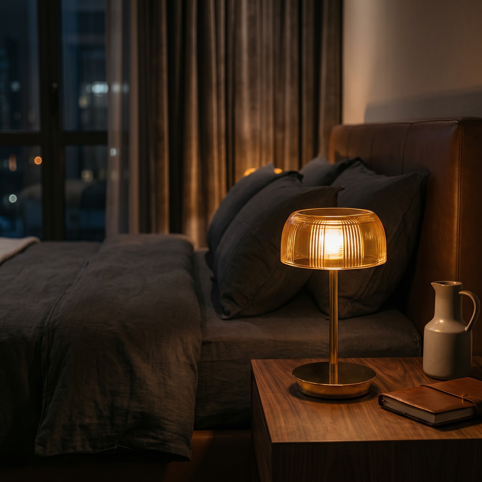 Jellyfish LED Table Lamp, Iron and Acrylic, Touch Control, USB-C, 3 Modes