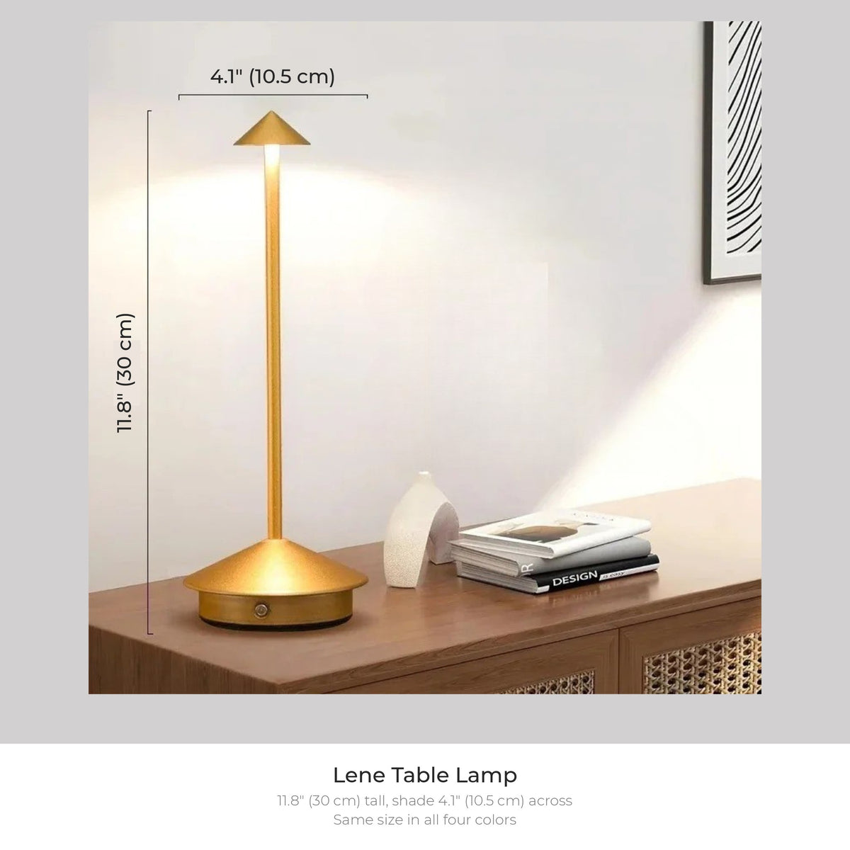 Lene cordless table lamp dimensions