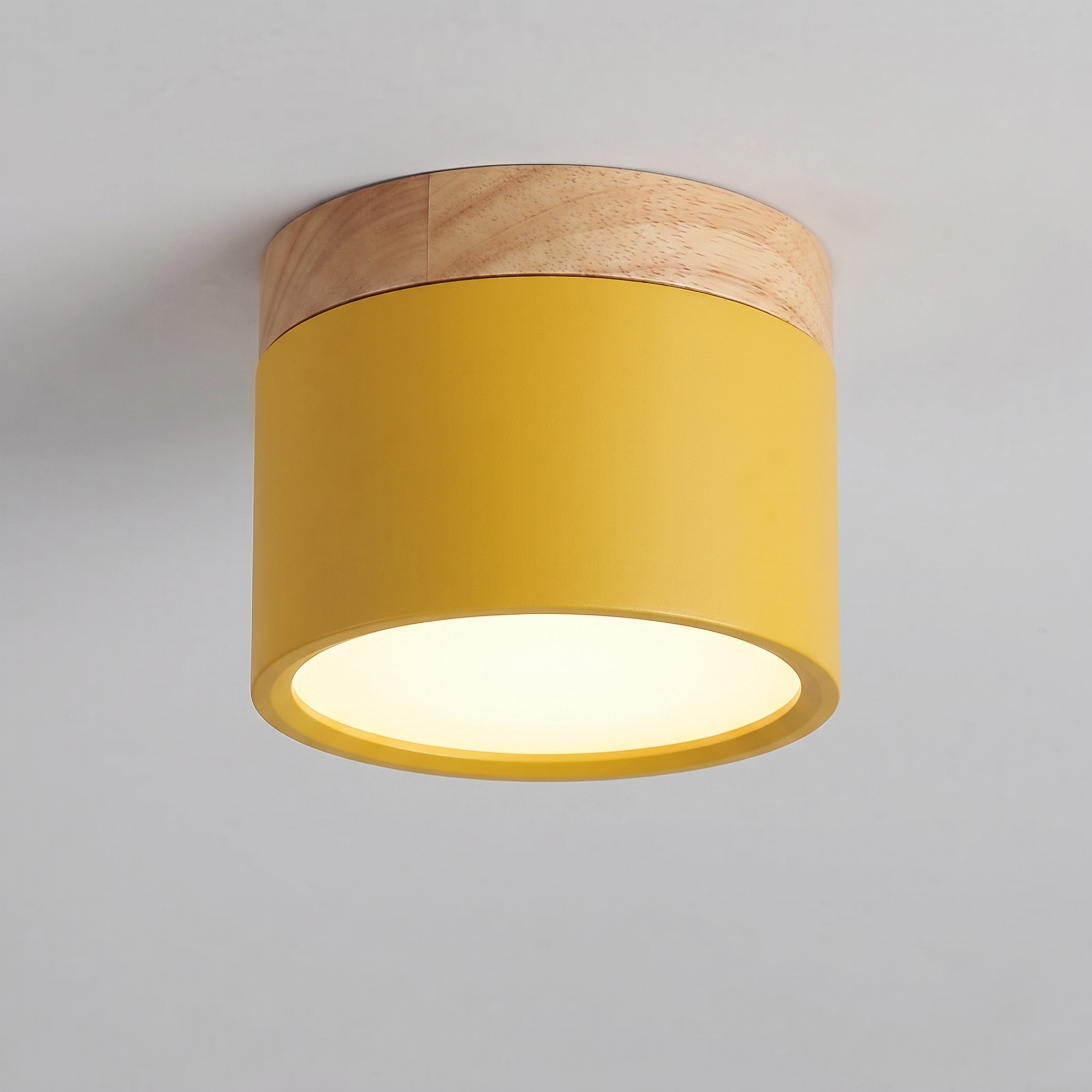 Log LED Flush Mount Ceiling Light, 7W, Seven Colors, 3 Color Temps