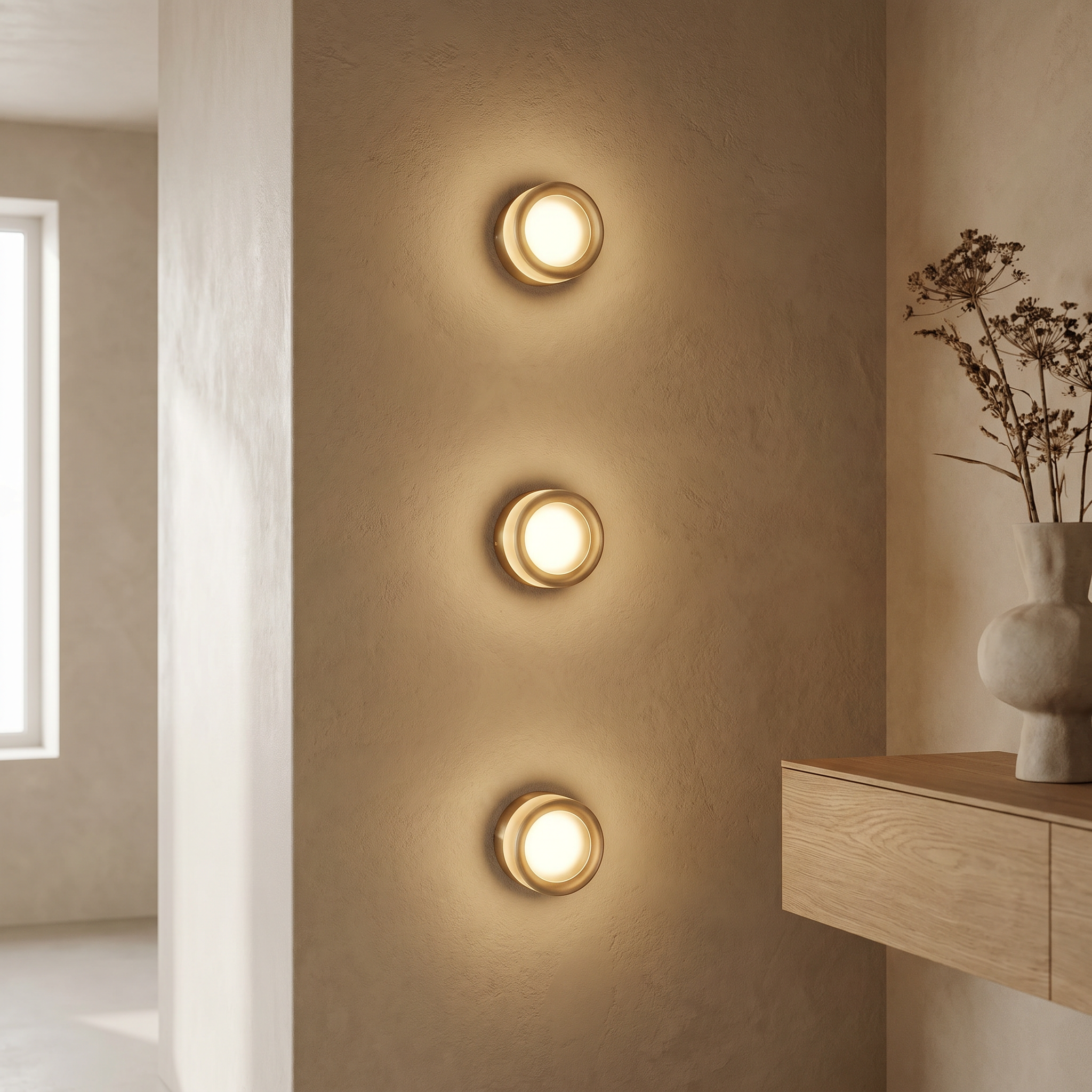 Linear LED Wall Sconce, Aluminum and Iron, Matte White, Dimmable, 90-260V