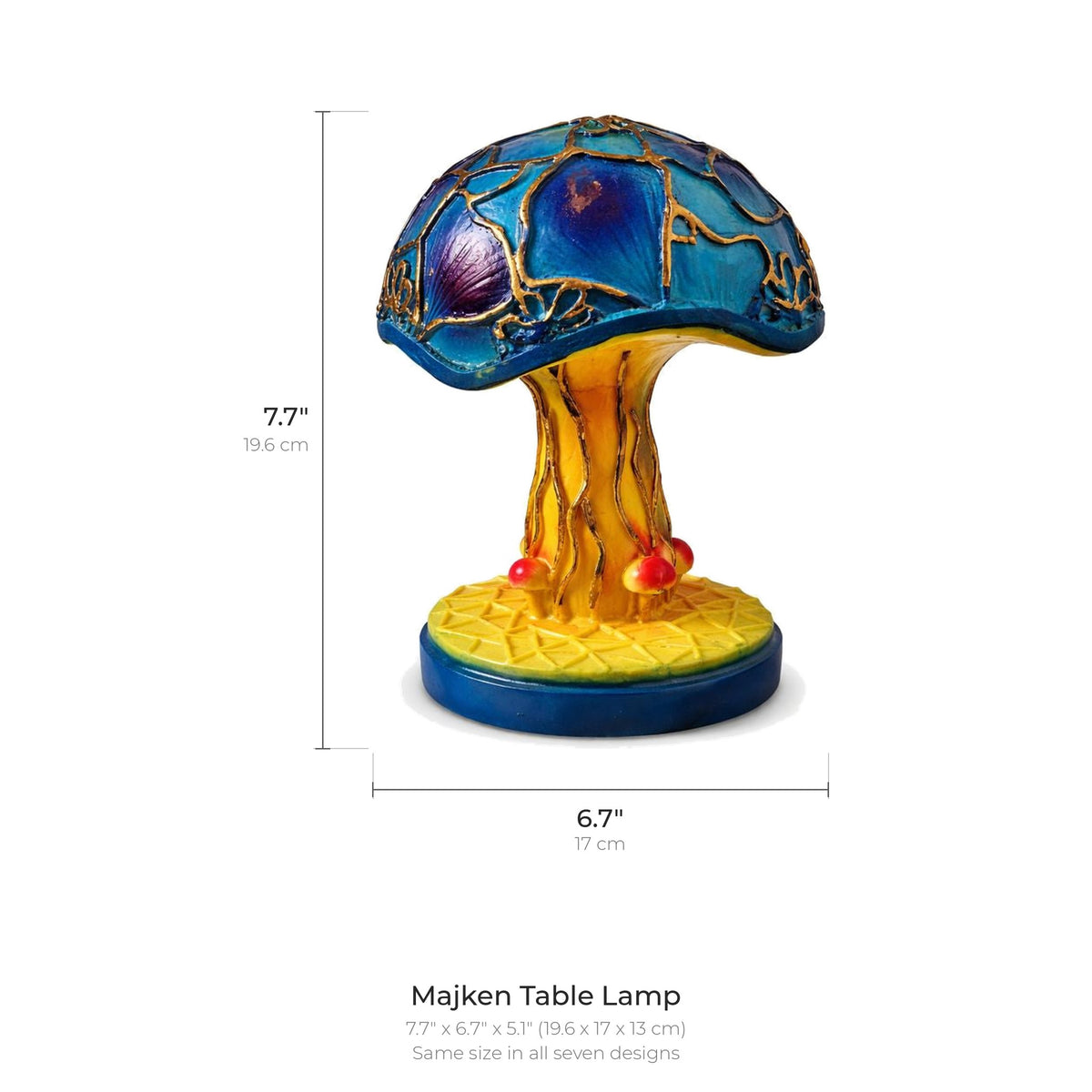 Majken mushroom table lamp dimensions