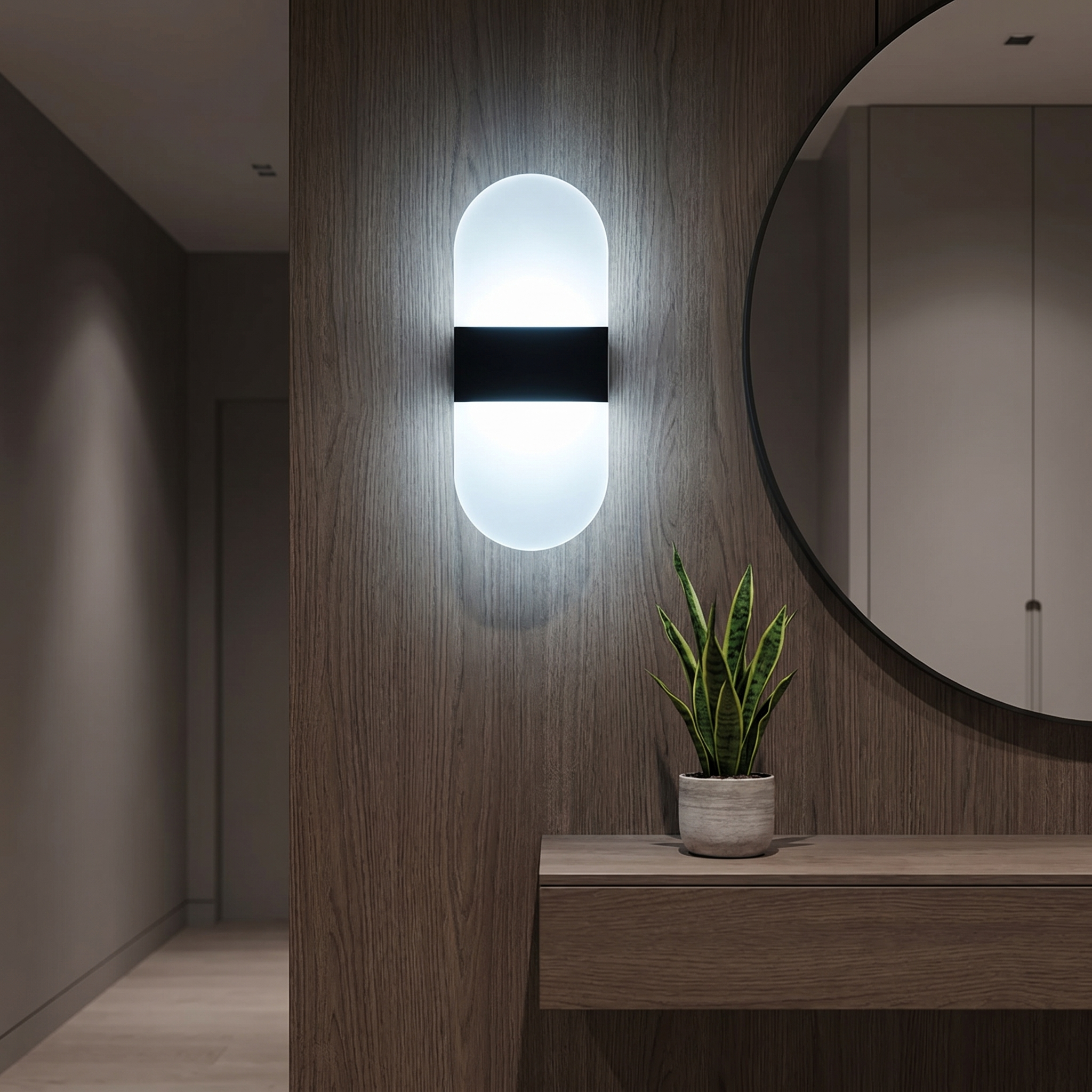 Motion and Touch Wall Light, Iron and ABS, 2000mAh, USB Rechargeable