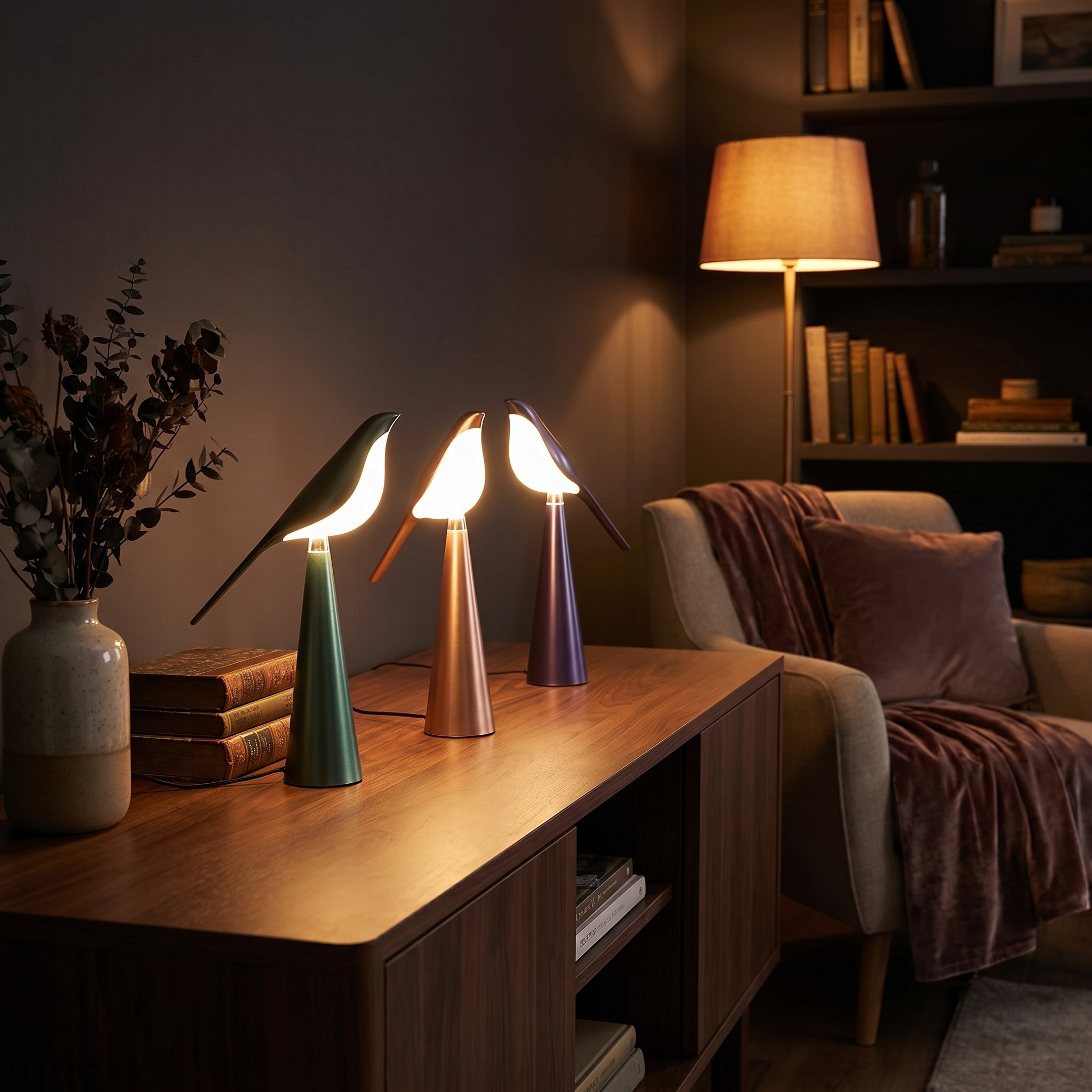 Magpie Desk Lamp, Rotatable Head, Nine Brightness Levels, USB, 10W