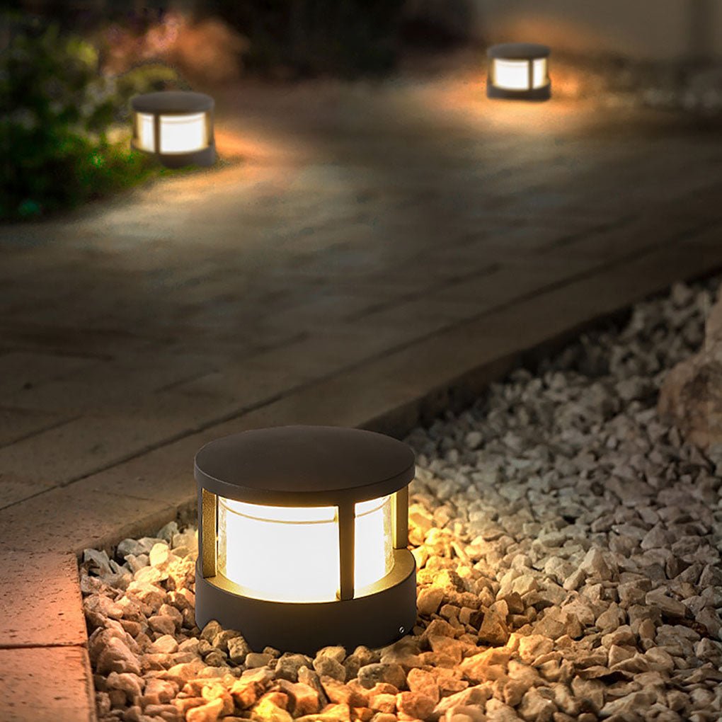 Outdoor Post Light, Double-Layer Acrylic, Aluminum, IP65, Warm White 5W