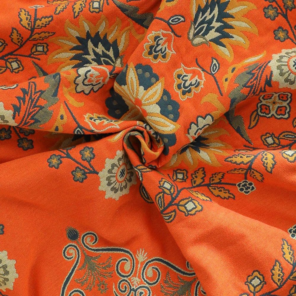 Sylvie Reversible Throw Blanket, Floral Cotton