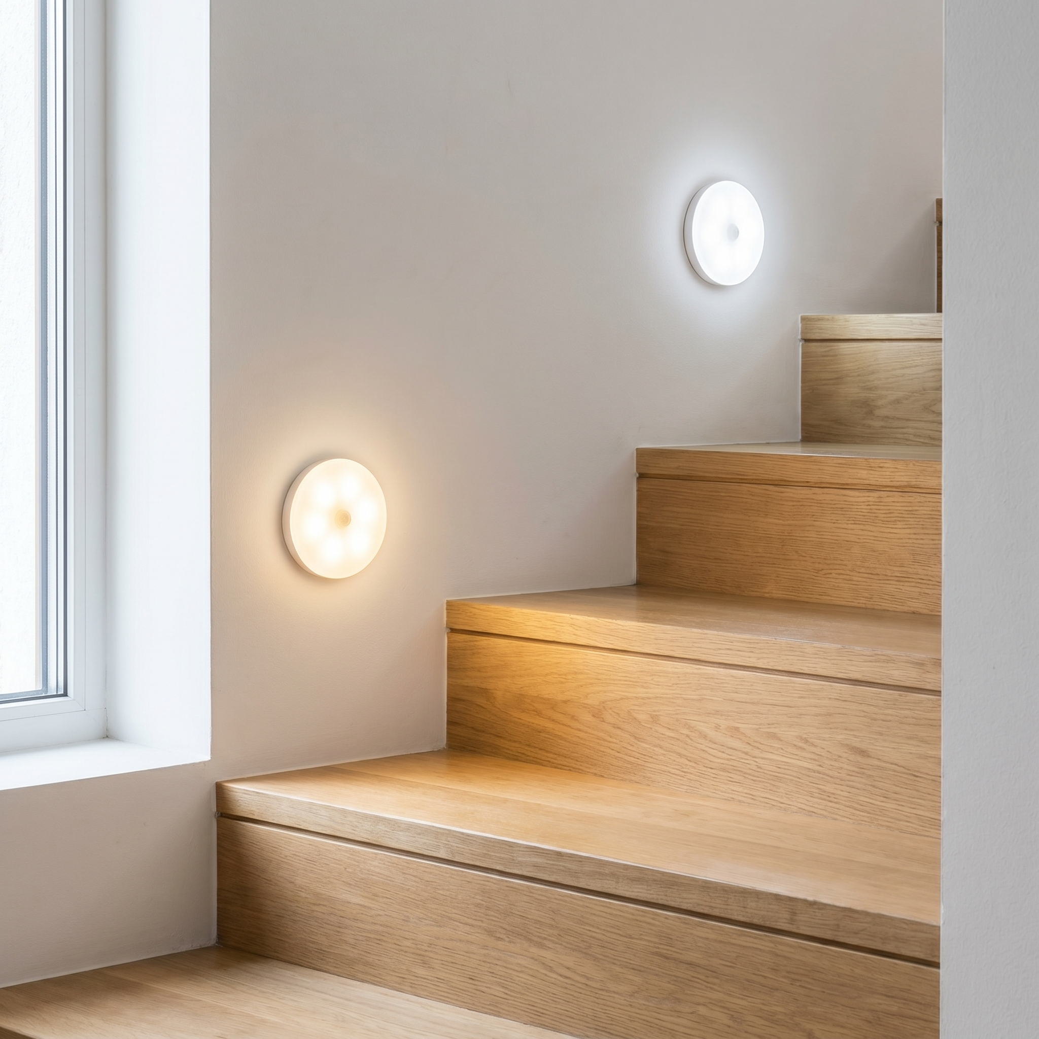 Motion Sensor LED Puck Light, Stick-On, USB or Battery