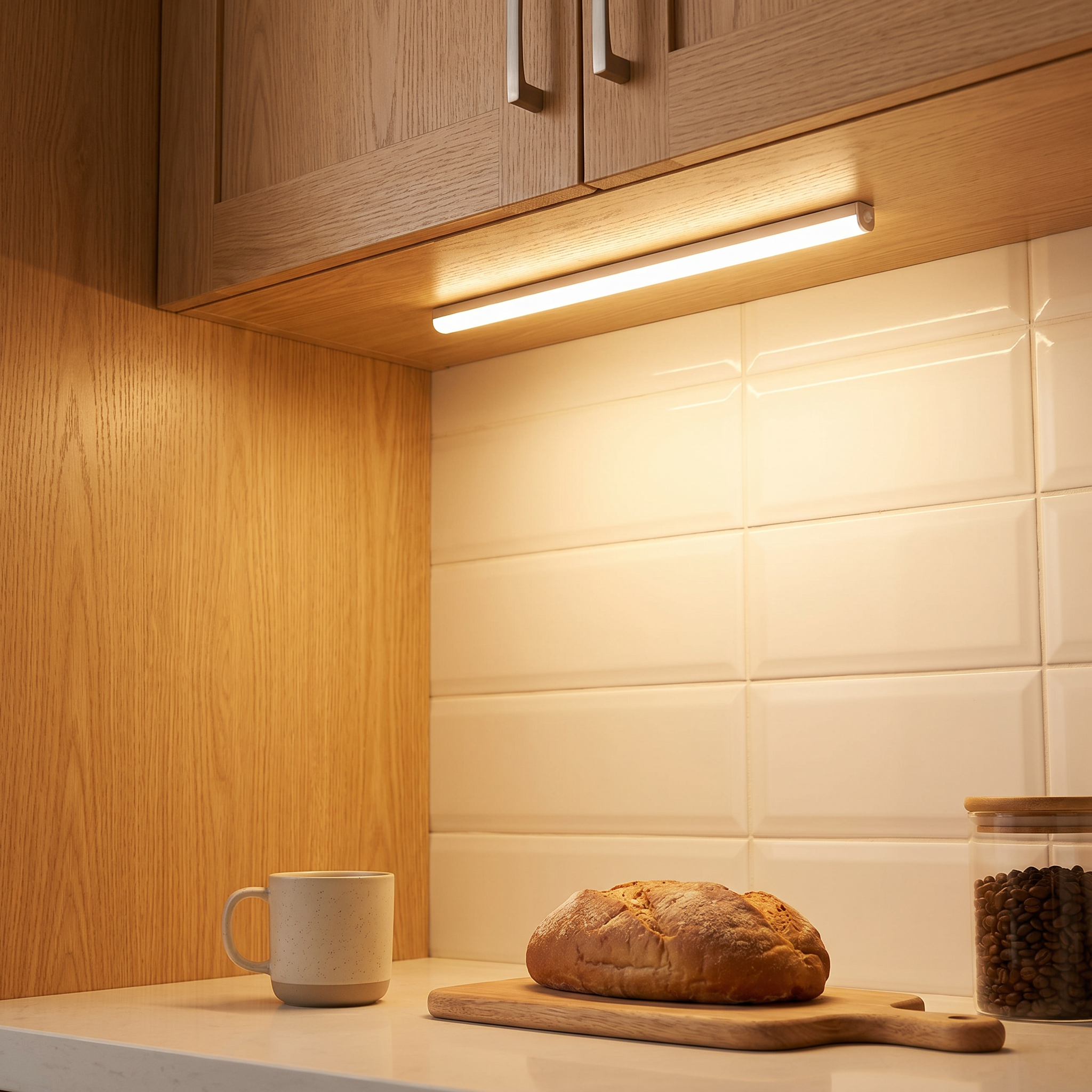 Motion Sensor Light Strip, Magnetic Mount, Aluminum, Battery or USB