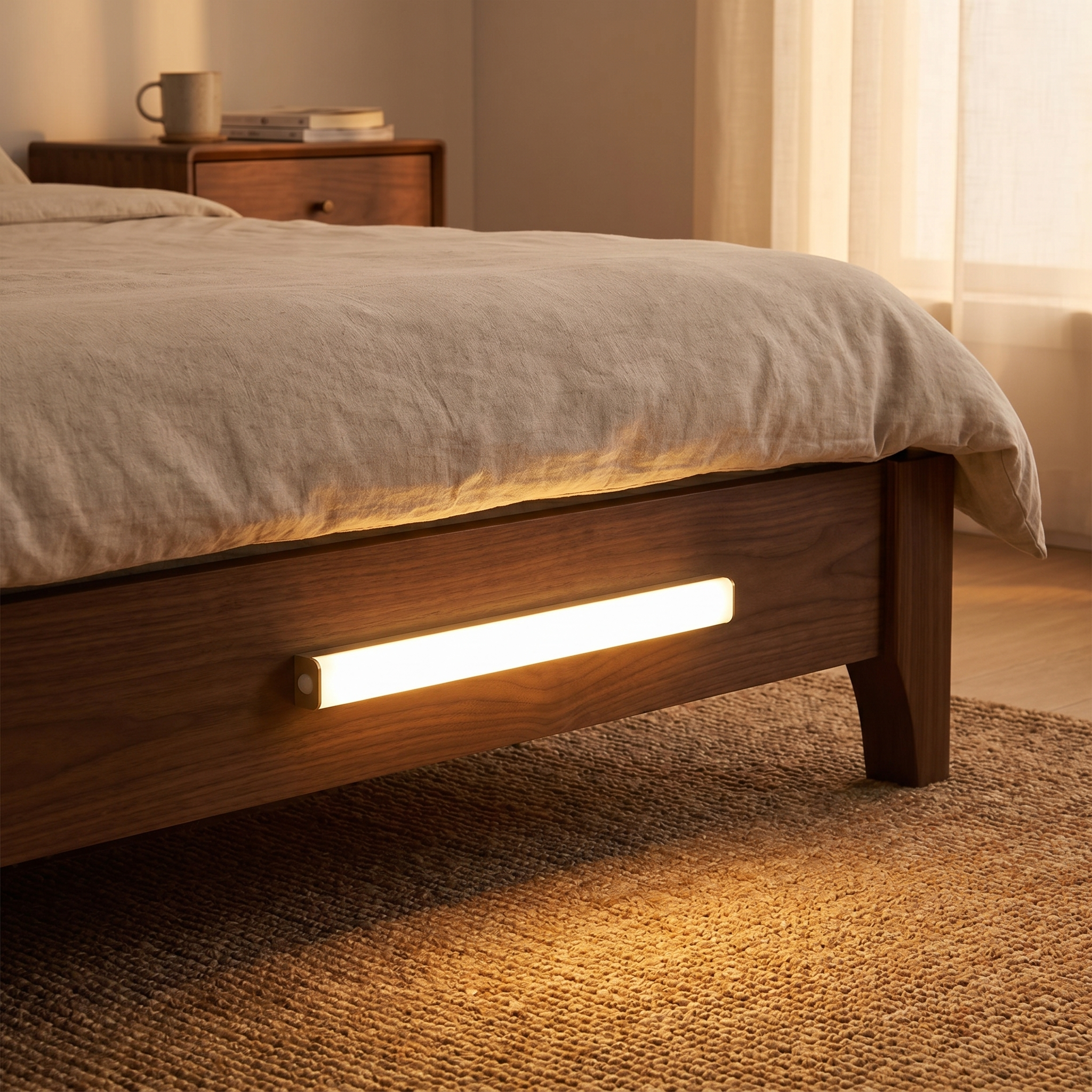 Motion Sensor Light Strip, Magnetic Mount, Aluminum, Battery or USB