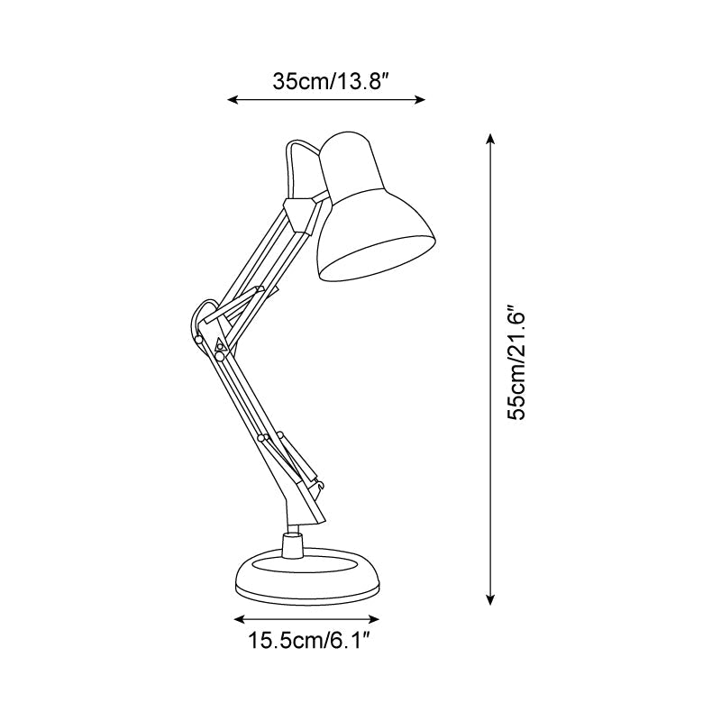 Memphis Style Table Lamp, Primary Colors, Adjustable Arm