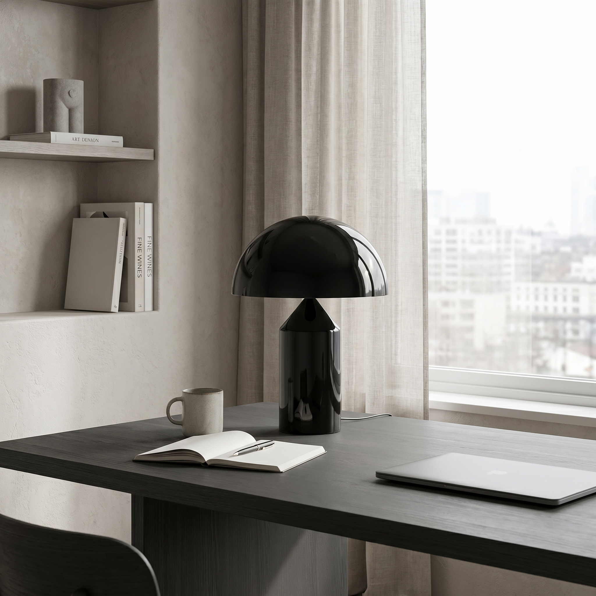 Mushroom Table Lamp, Dimmable LED, Iron, Three Colour Temps, USB