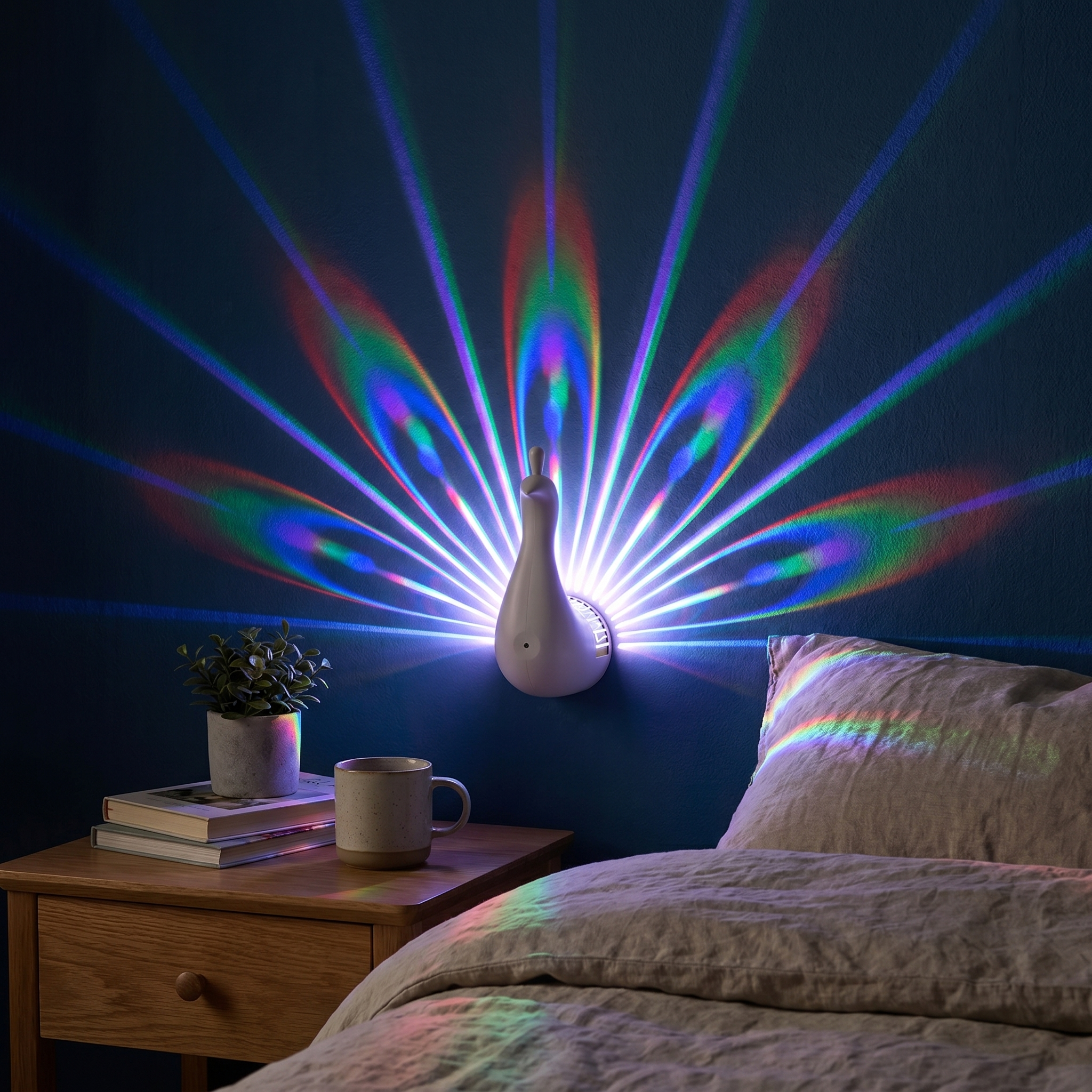 Nature Wall Light, Wing Projection, ABS, Battery or Rechargeable, 5 Styles