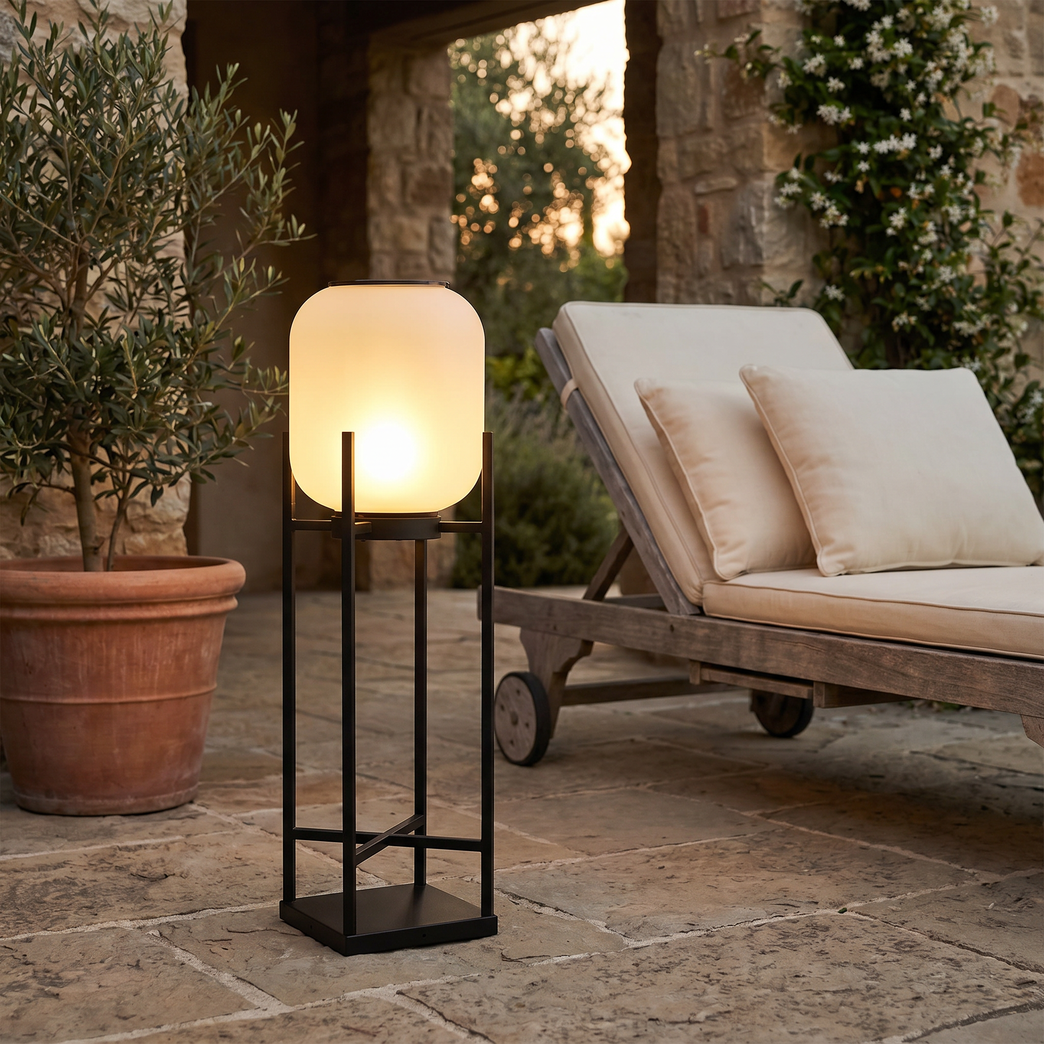 Outdoor Standing Lantern, Stainless Steel, IP65, E27, Three Sizes