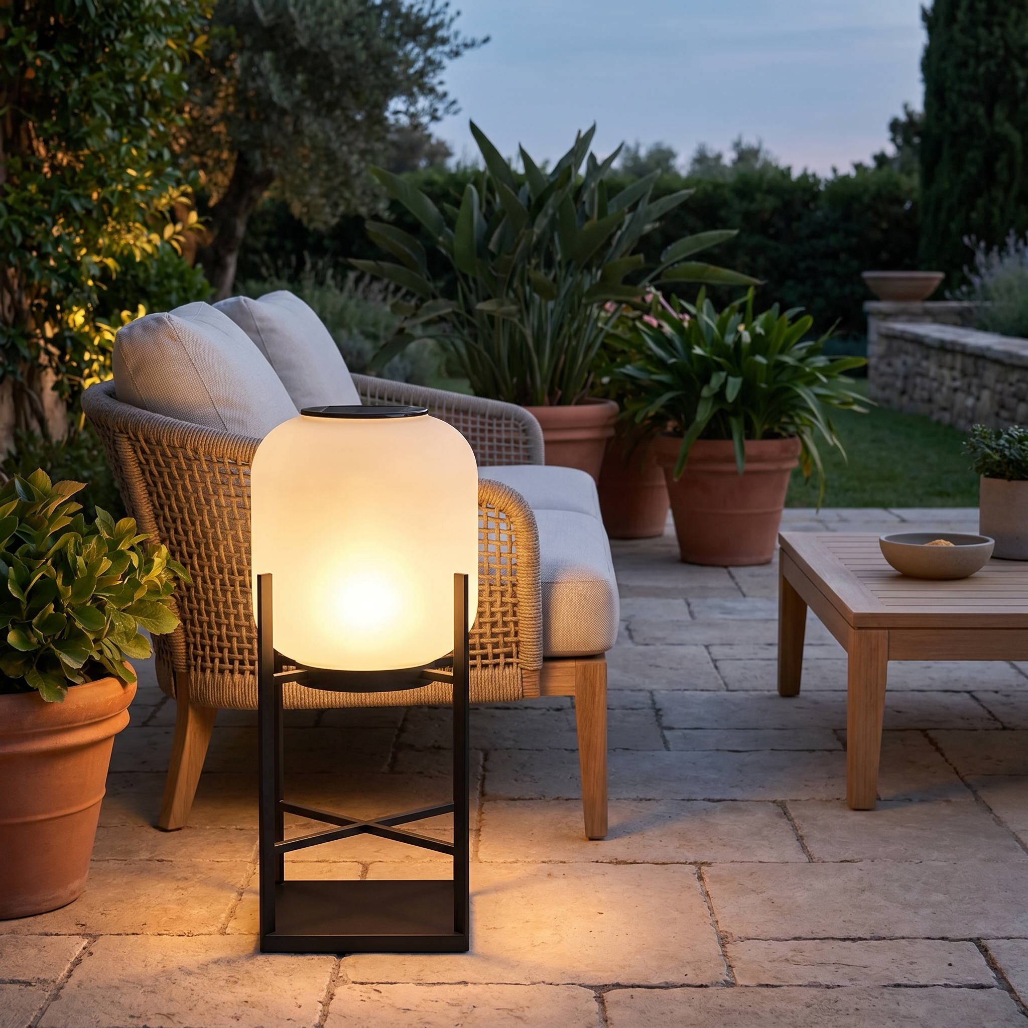Outdoor Standing Lantern, Stainless Steel, IP65, E27, Three Sizes
