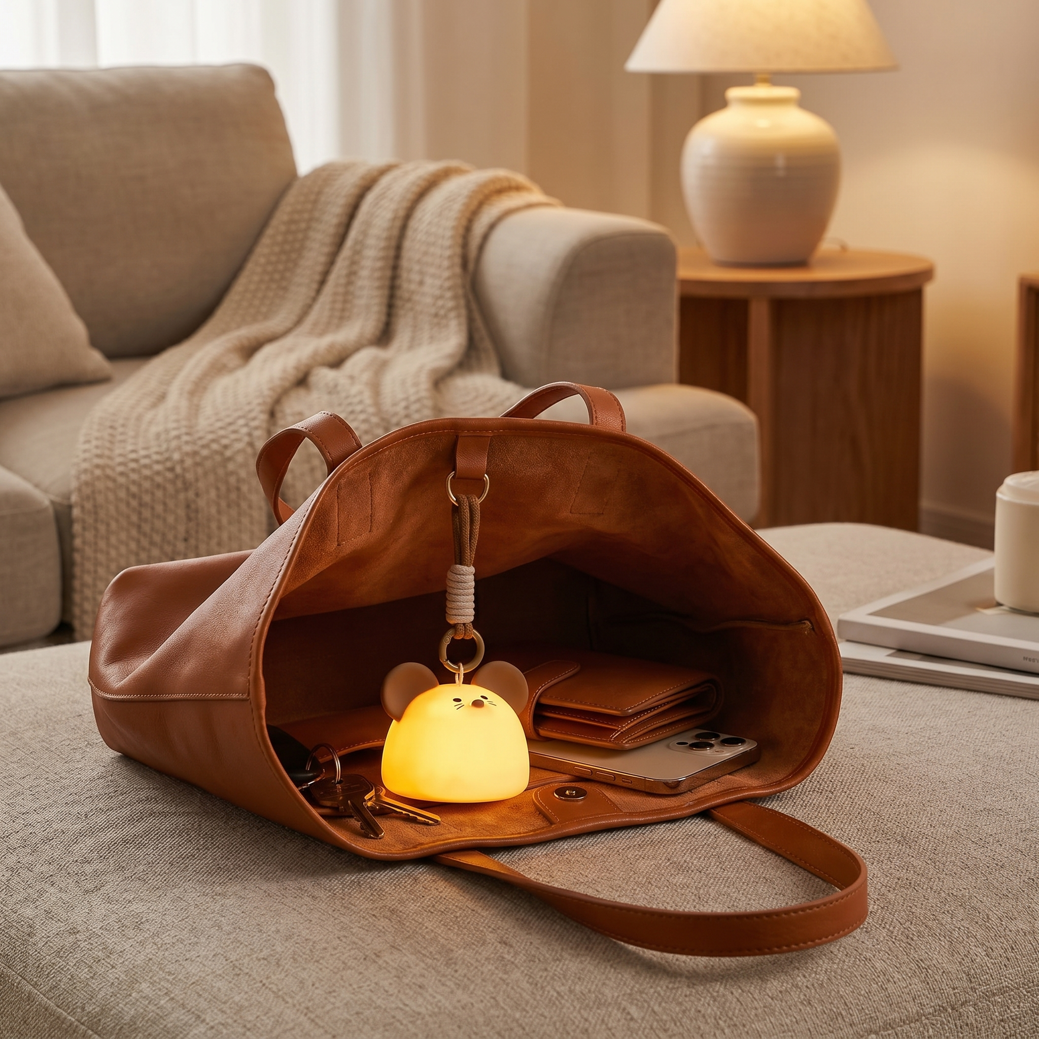 Purse Light, Touch Activated, Auto-Off, ABS, Battery or USB Rechargeable