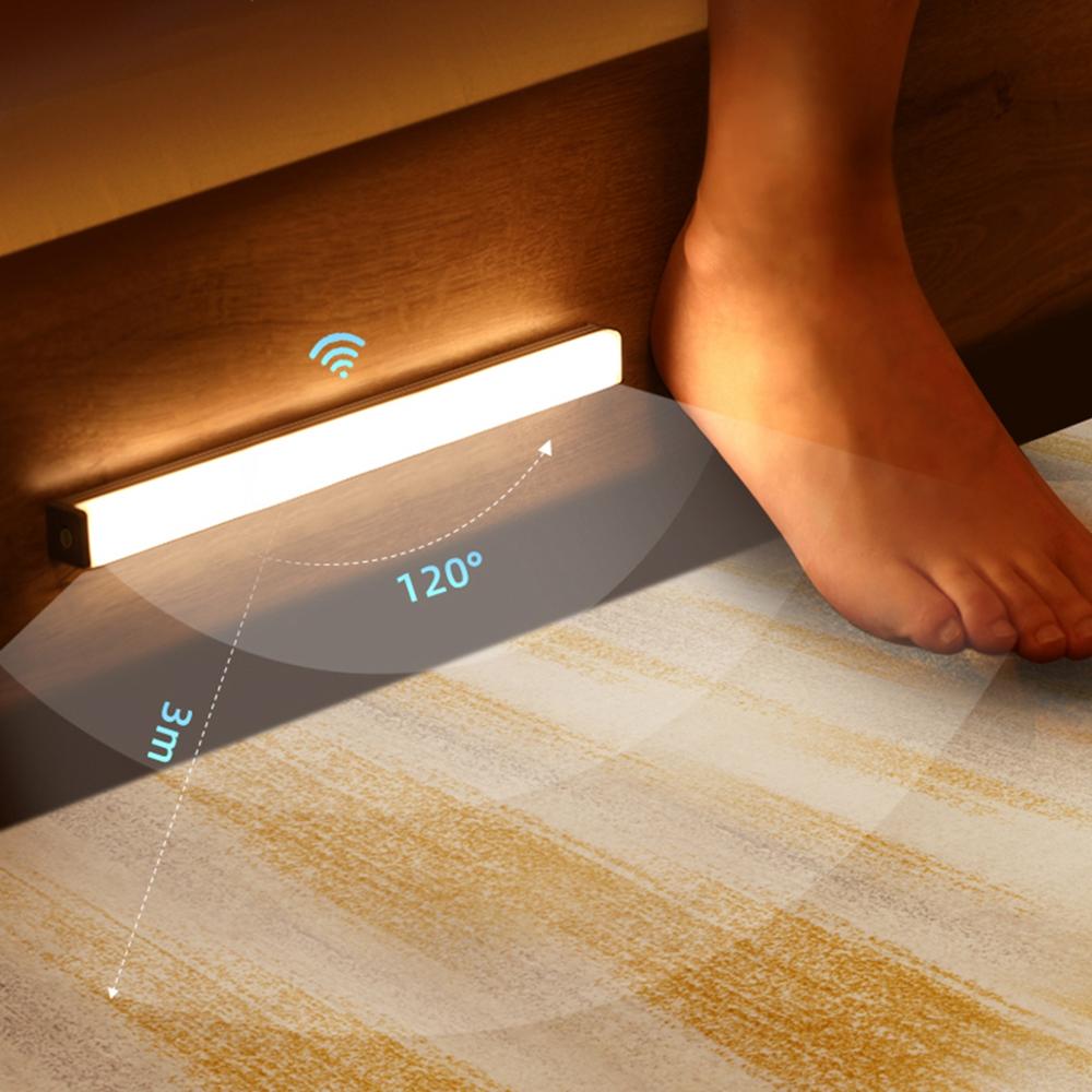 Motion Sensor Light Strip, Magnetic Mount, Aluminum, Battery or USB
