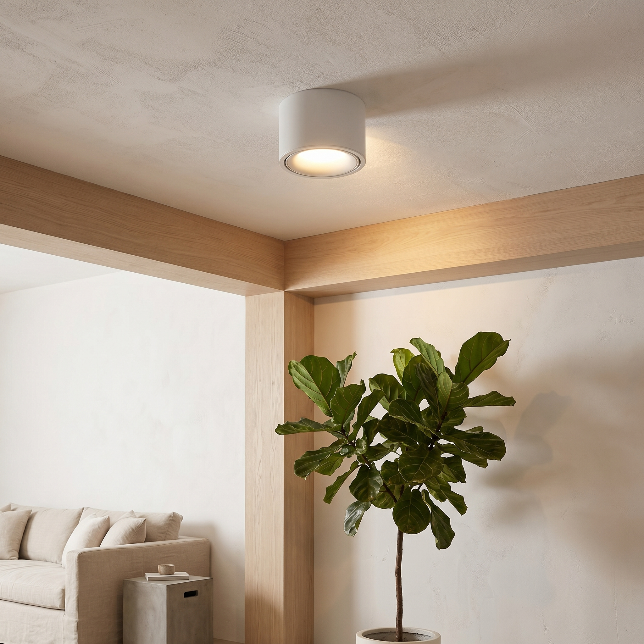Round LED Flush Mount Spotlight, Aluminum, 7-12W, Four Color Temps