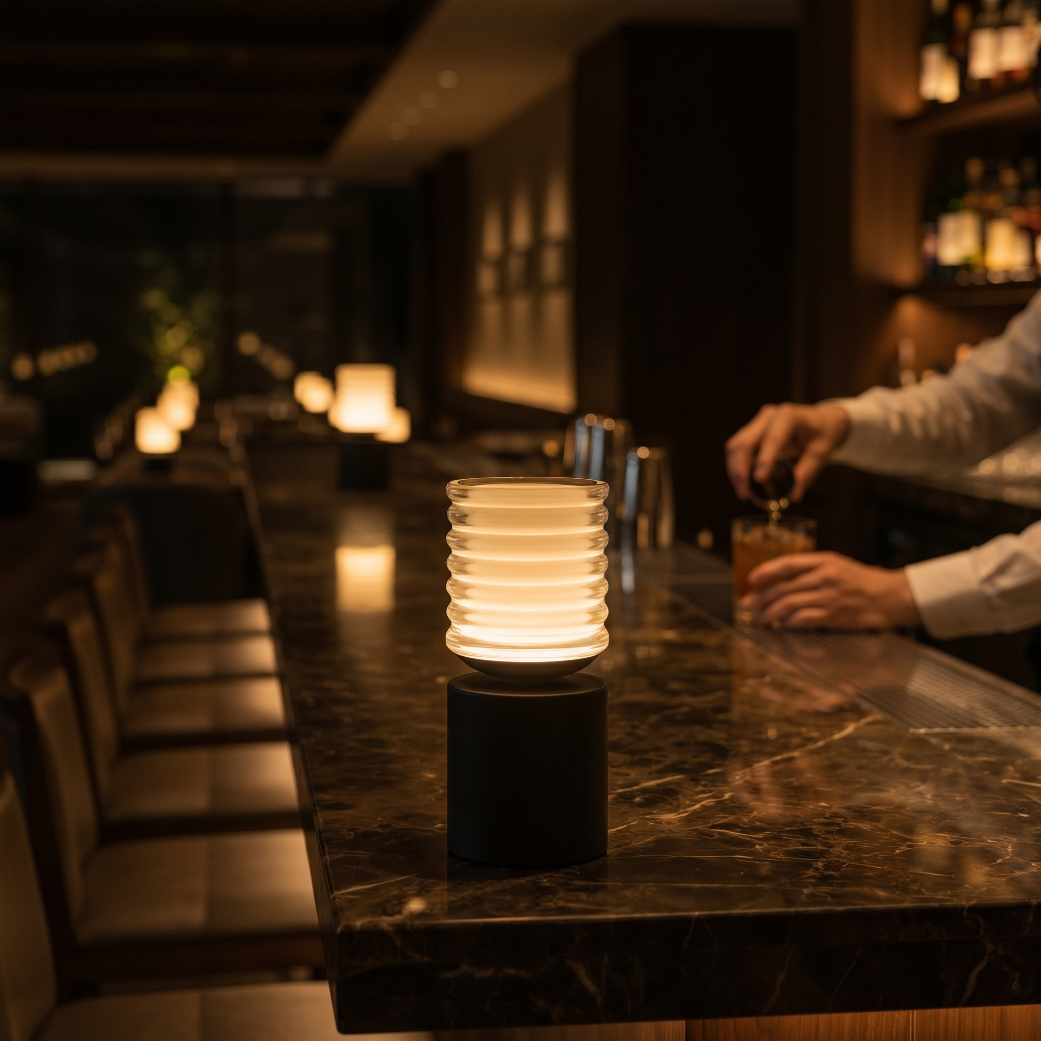 Rechargeable LED Table Lamp, Iron and Acrylic, Touch Dimmer, Three Colors
