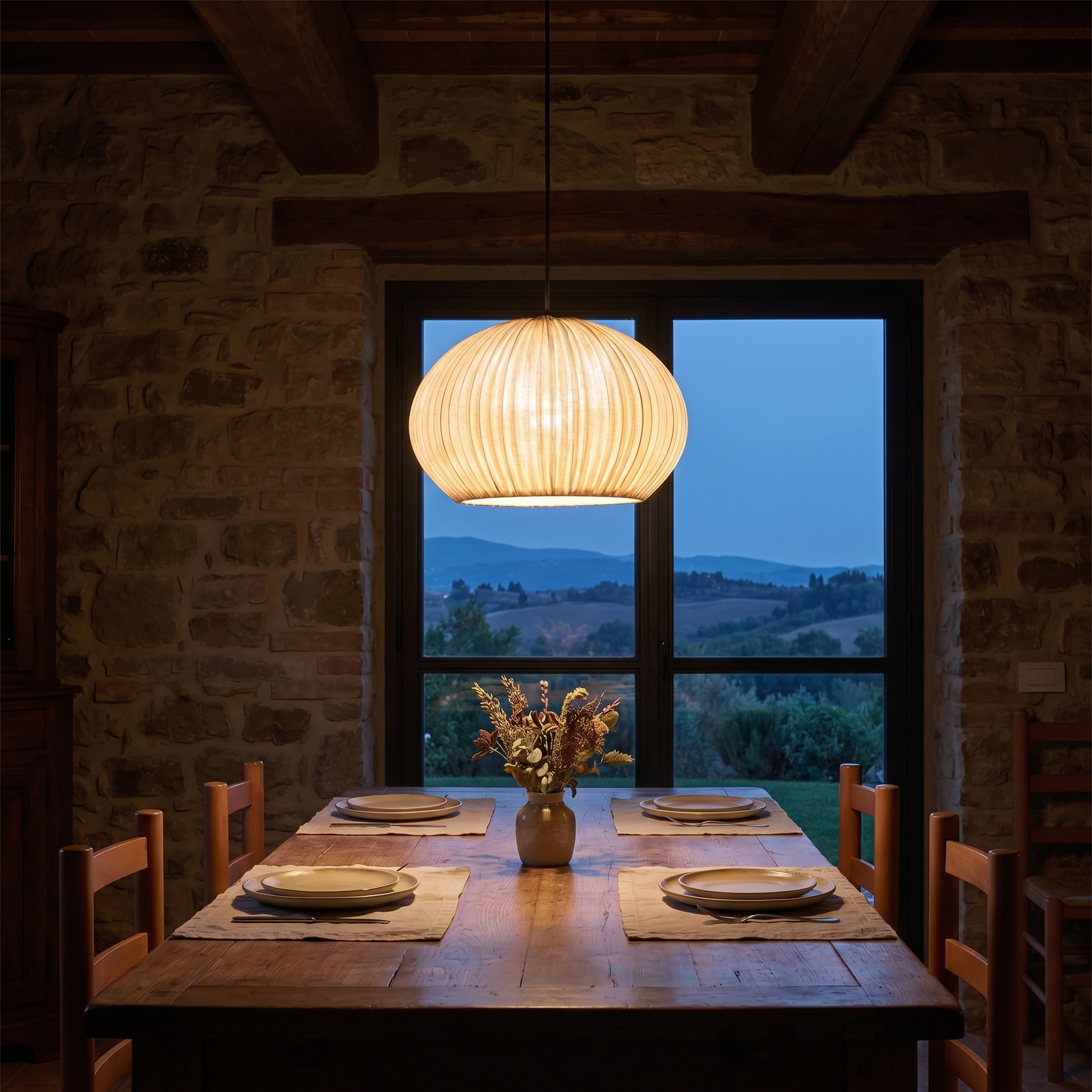 Rattan Outdoor Pendant and Wall Light, PE, IP55, Warm White, E27