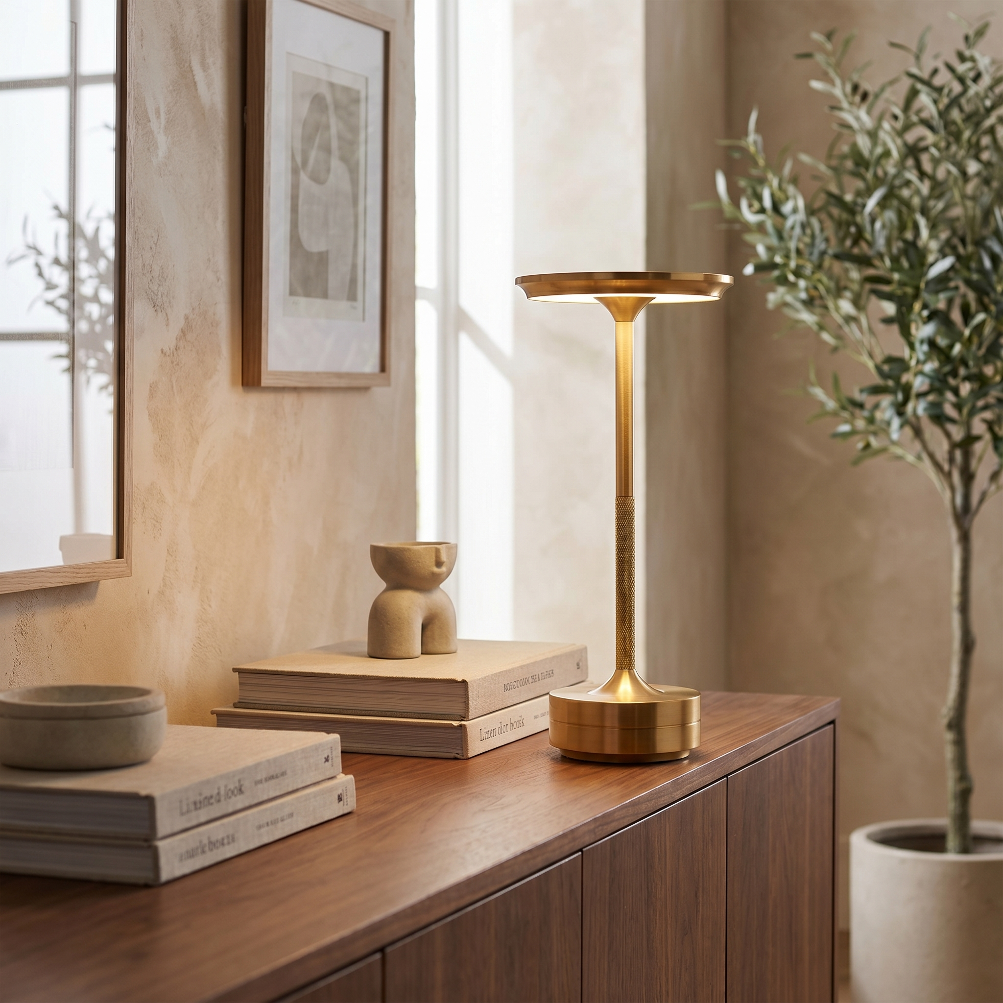 Rechargeable Touch LED Lamp, Aluminum, Dimmable, 8-12 Hours, Six Colors