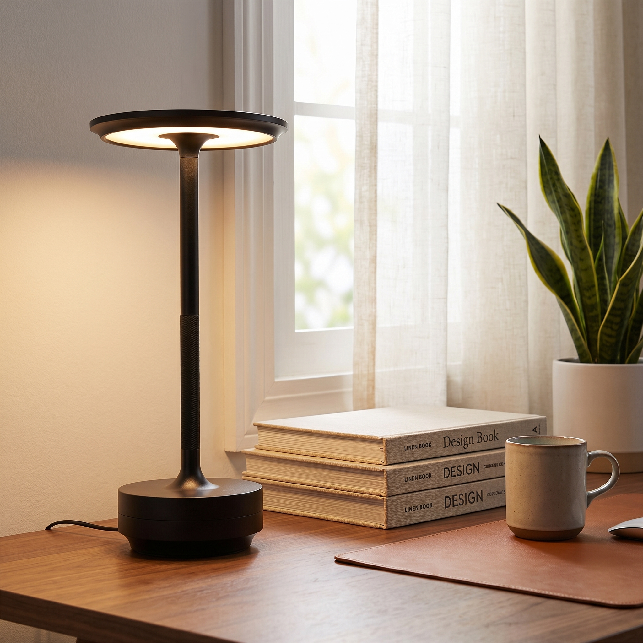 Rechargeable Touch LED Lamp, Aluminum, Dimmable, 8-12 Hours, Six Colors