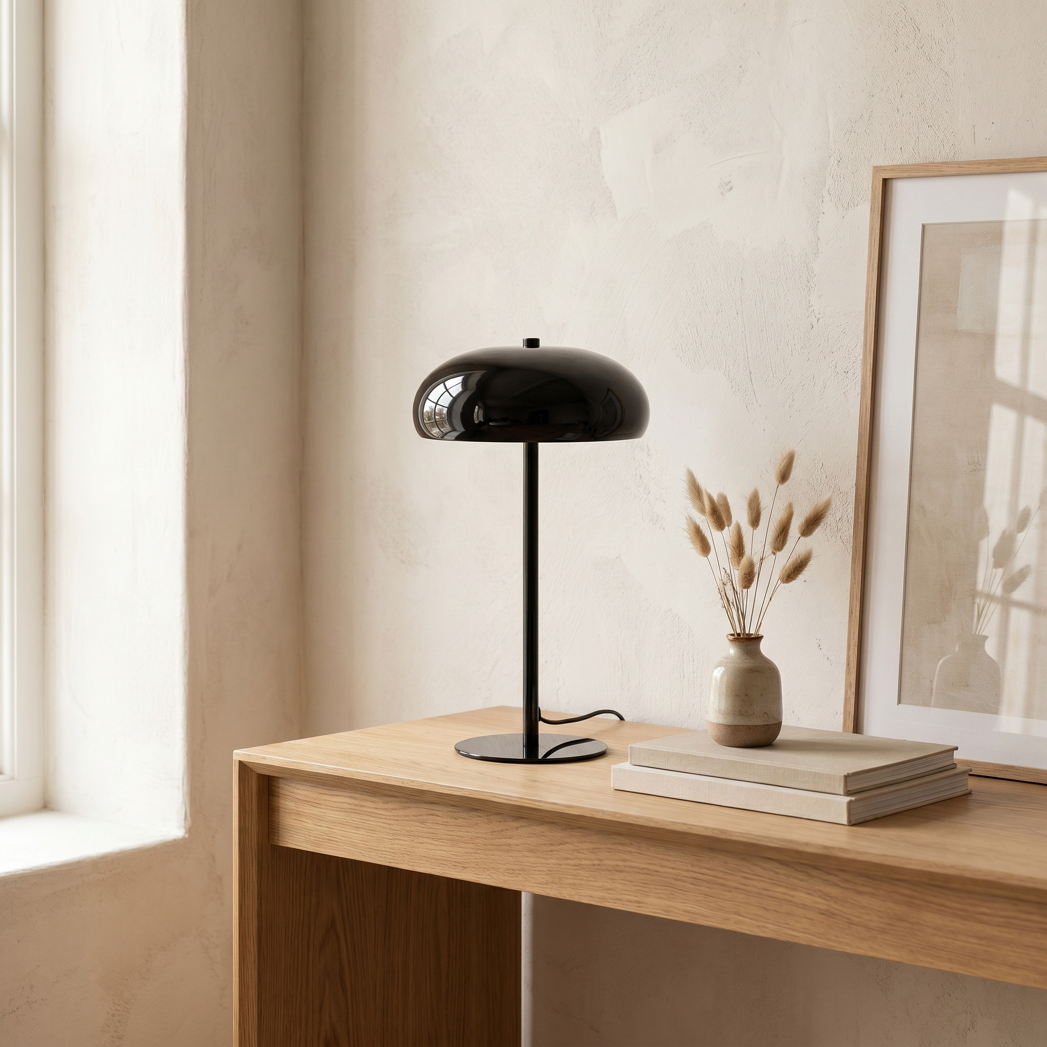 Retro Table Lamp, Touch Control, Three Colour Temps, USB-C Rechargeable
