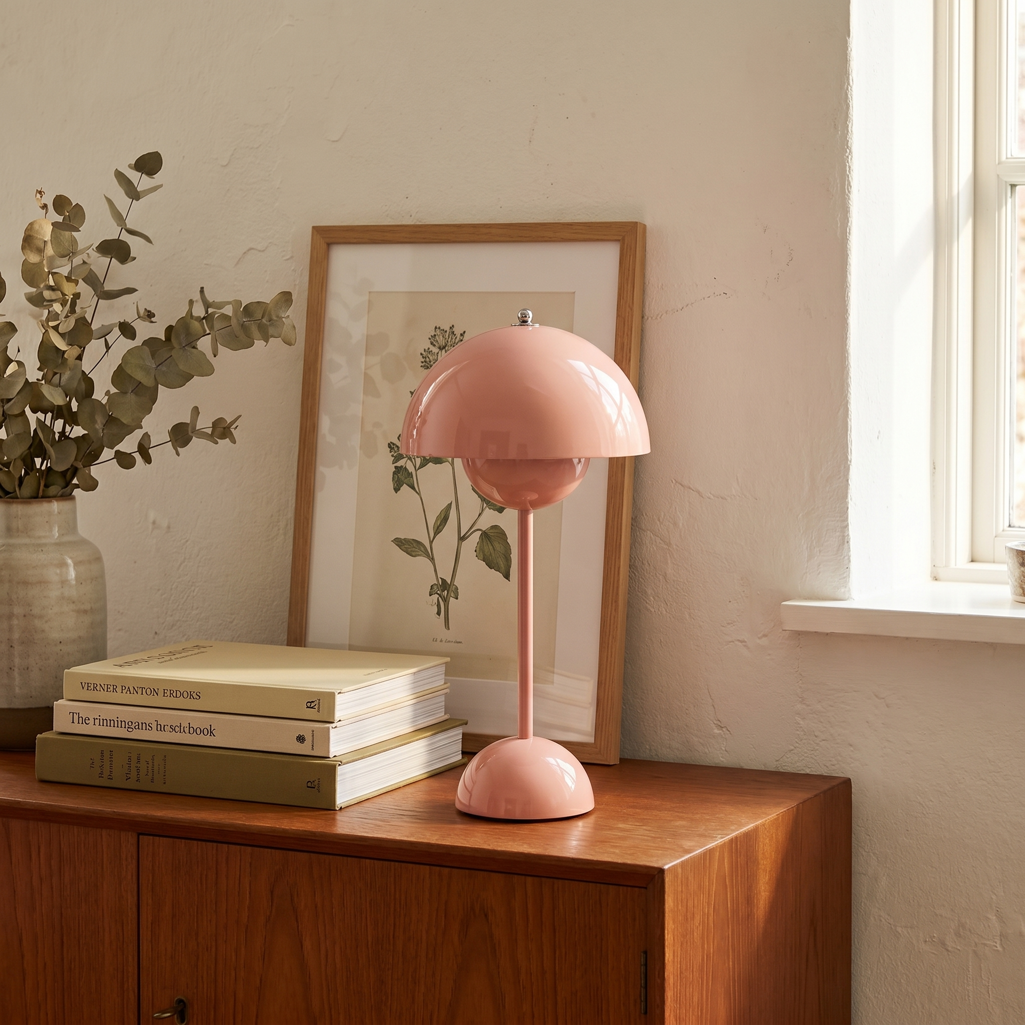 Rechargeable Table Lamp, Touch Dimmer, Metal and Acrylic, USB-C