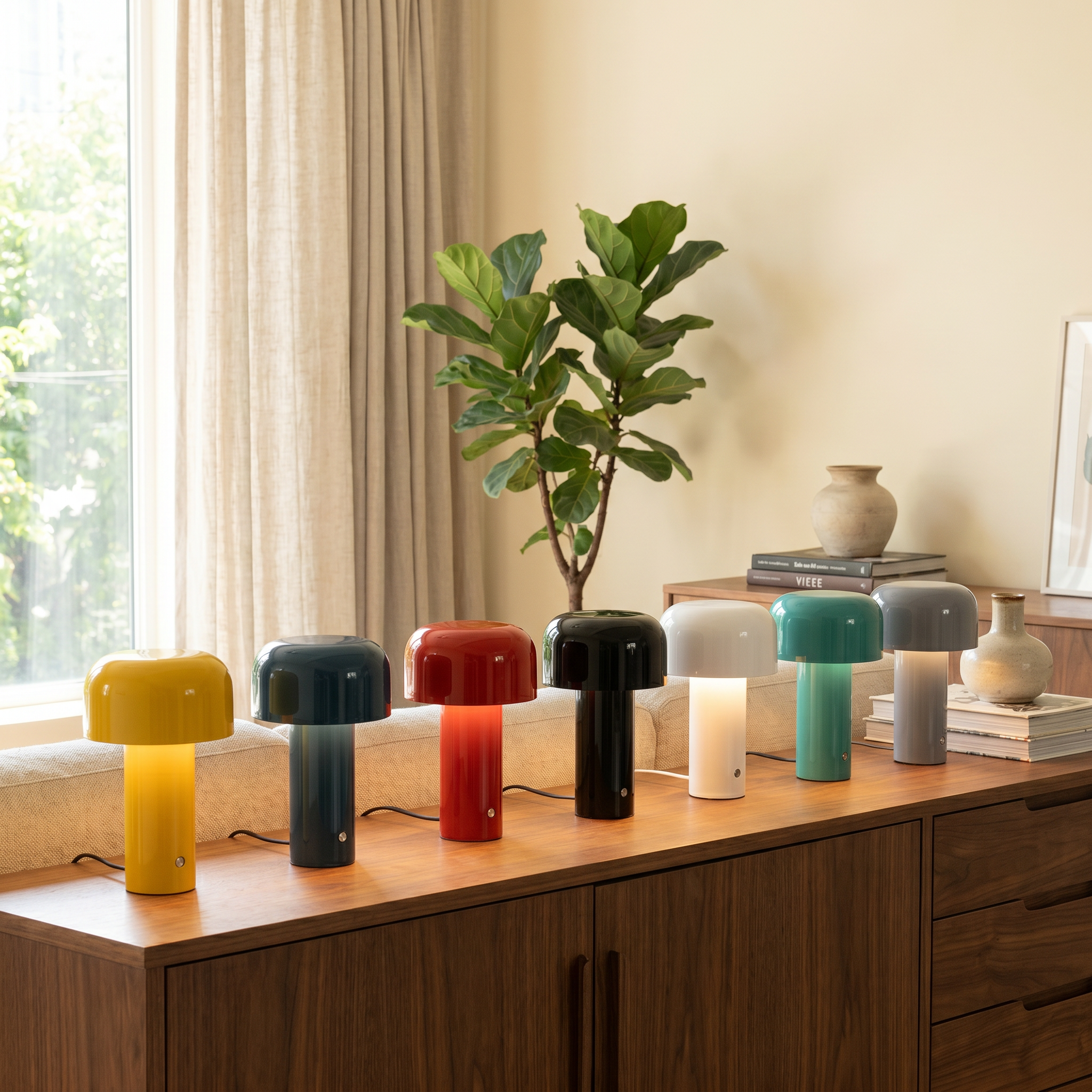 Rechargeable Touch Table Lamp, Metal, Tri-Color, Stepless Dimmer, USB-C