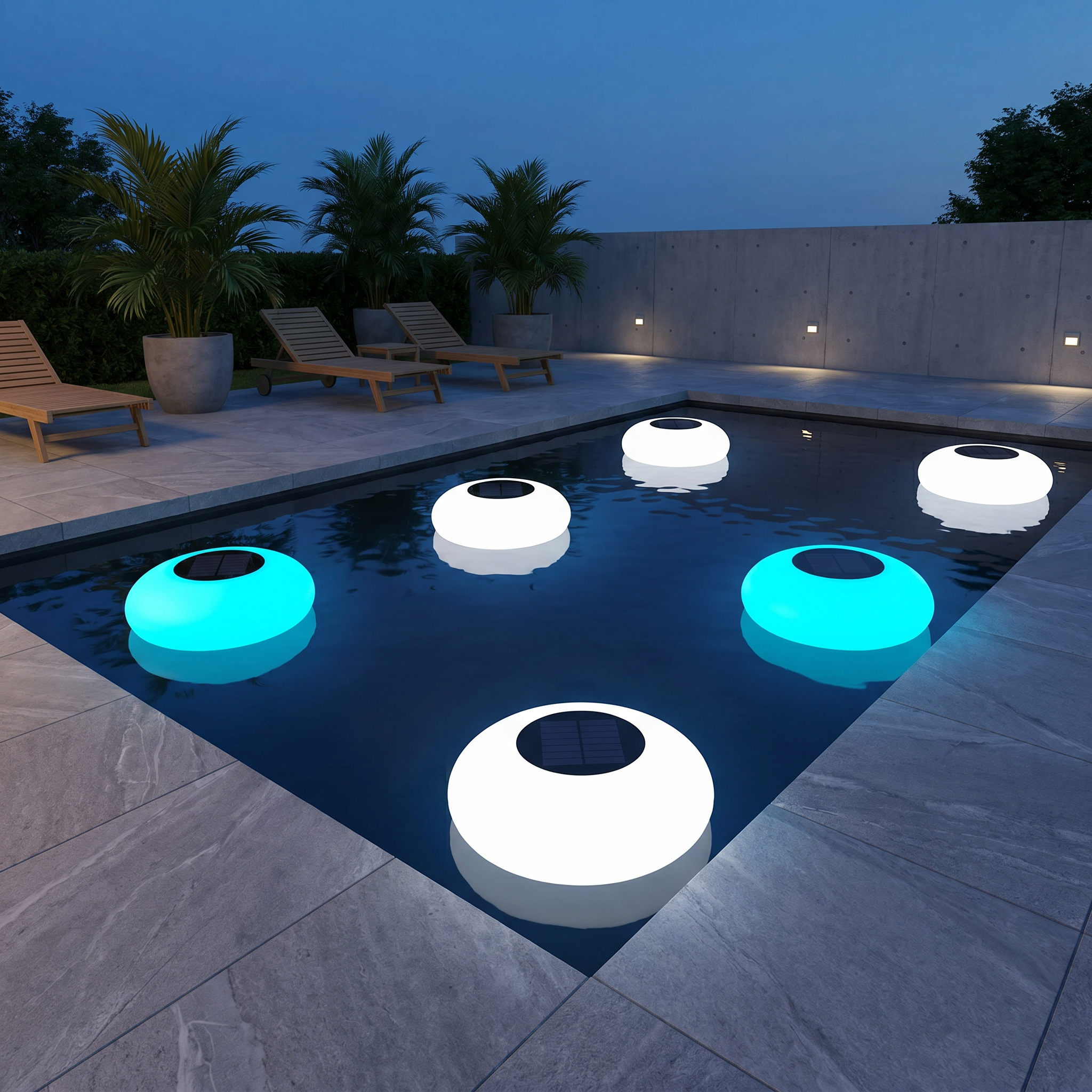 Solar Floating Pond Lamp, RGB LED, IP67, Remote Control, Two Sizes