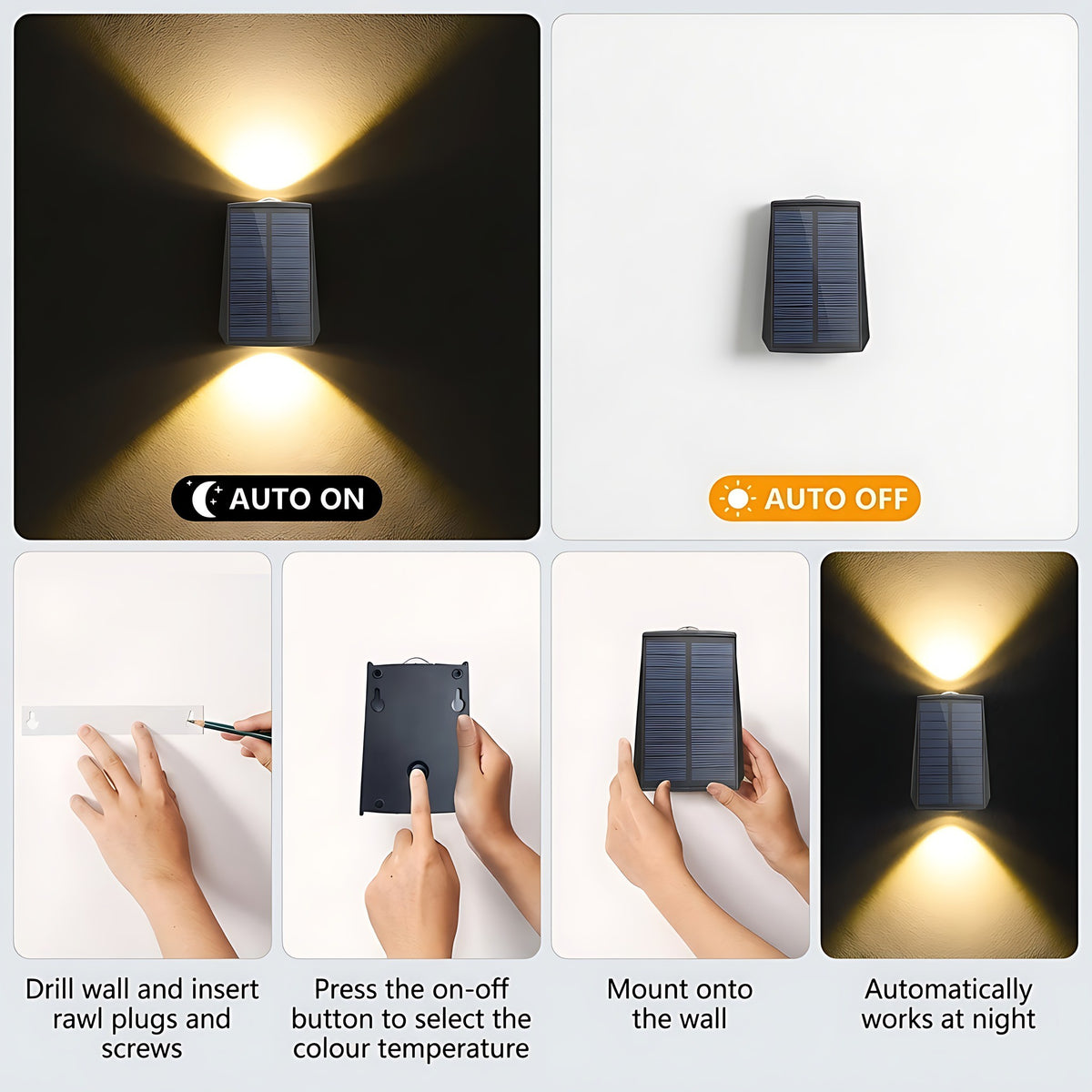 Small Wedge install steps and automatic on at night