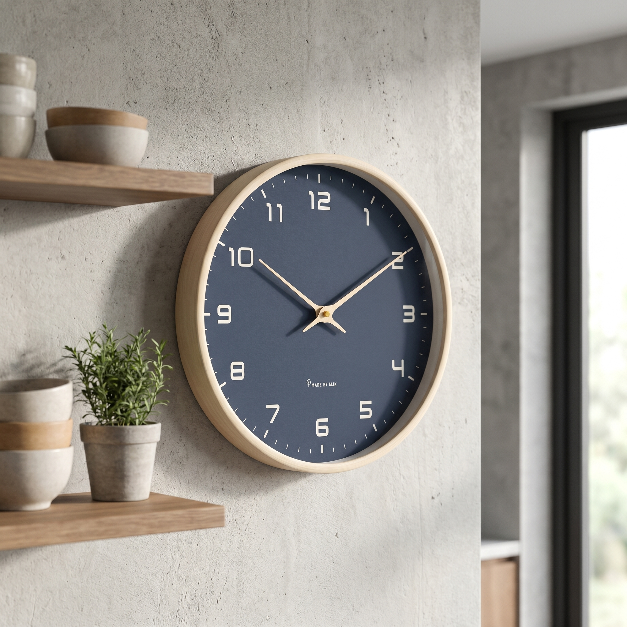 Silent Quartz Wall Clock, Plastic, 25x25cm or 30x30cm, Three Colors