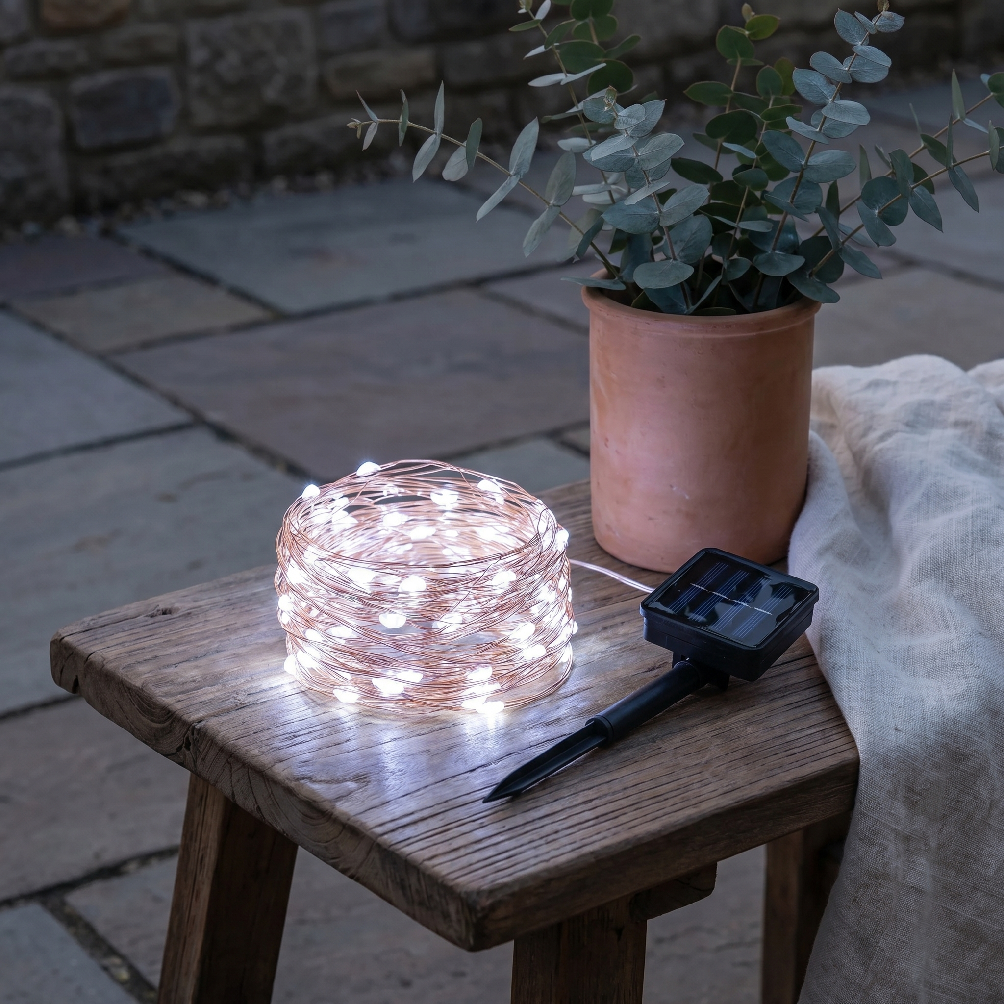 Solar String Fairy Lights, IP65 Waterproof, Copper Wire, 8 Colors