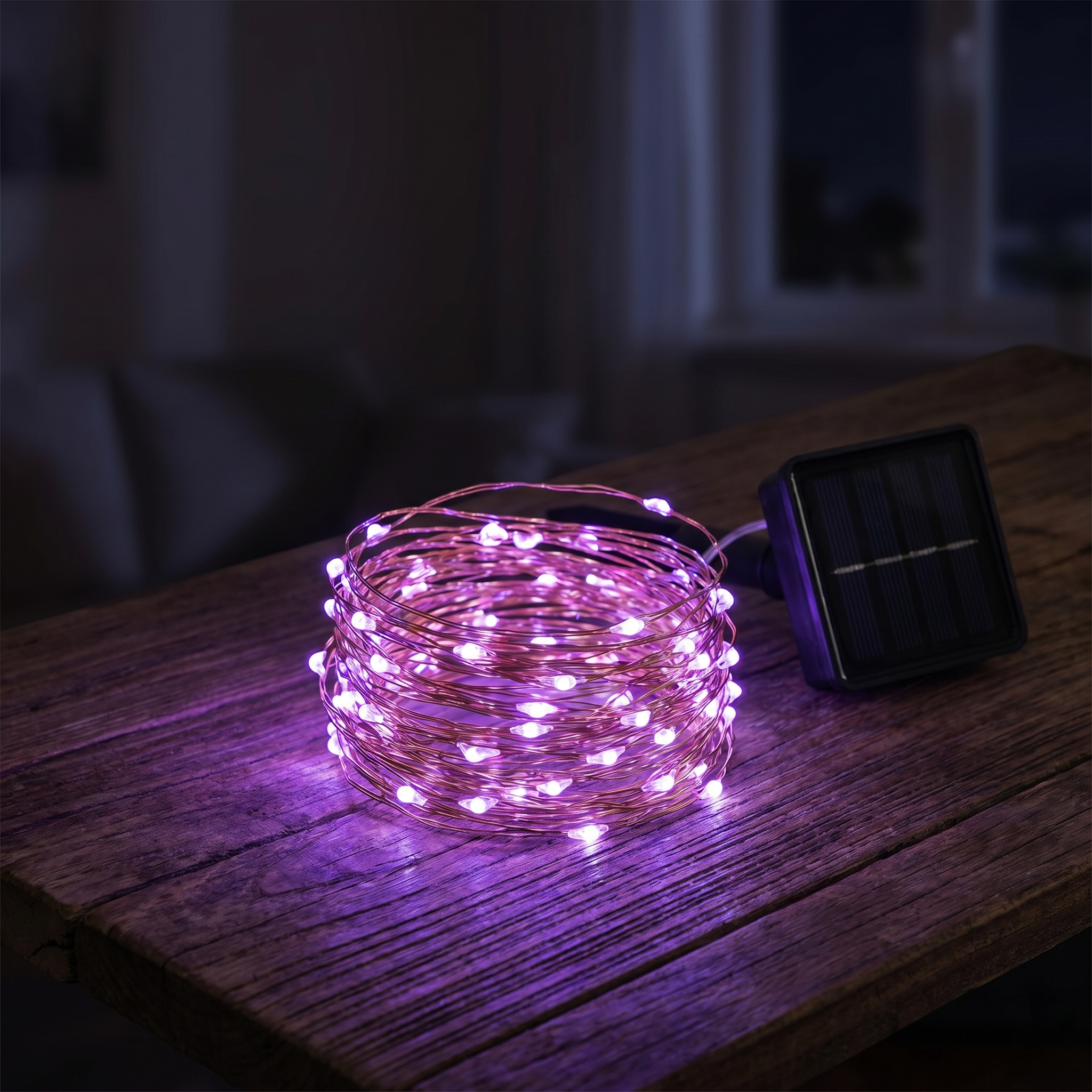 Solar String Fairy Lights, IP65 Waterproof, Copper Wire, 8 Colors