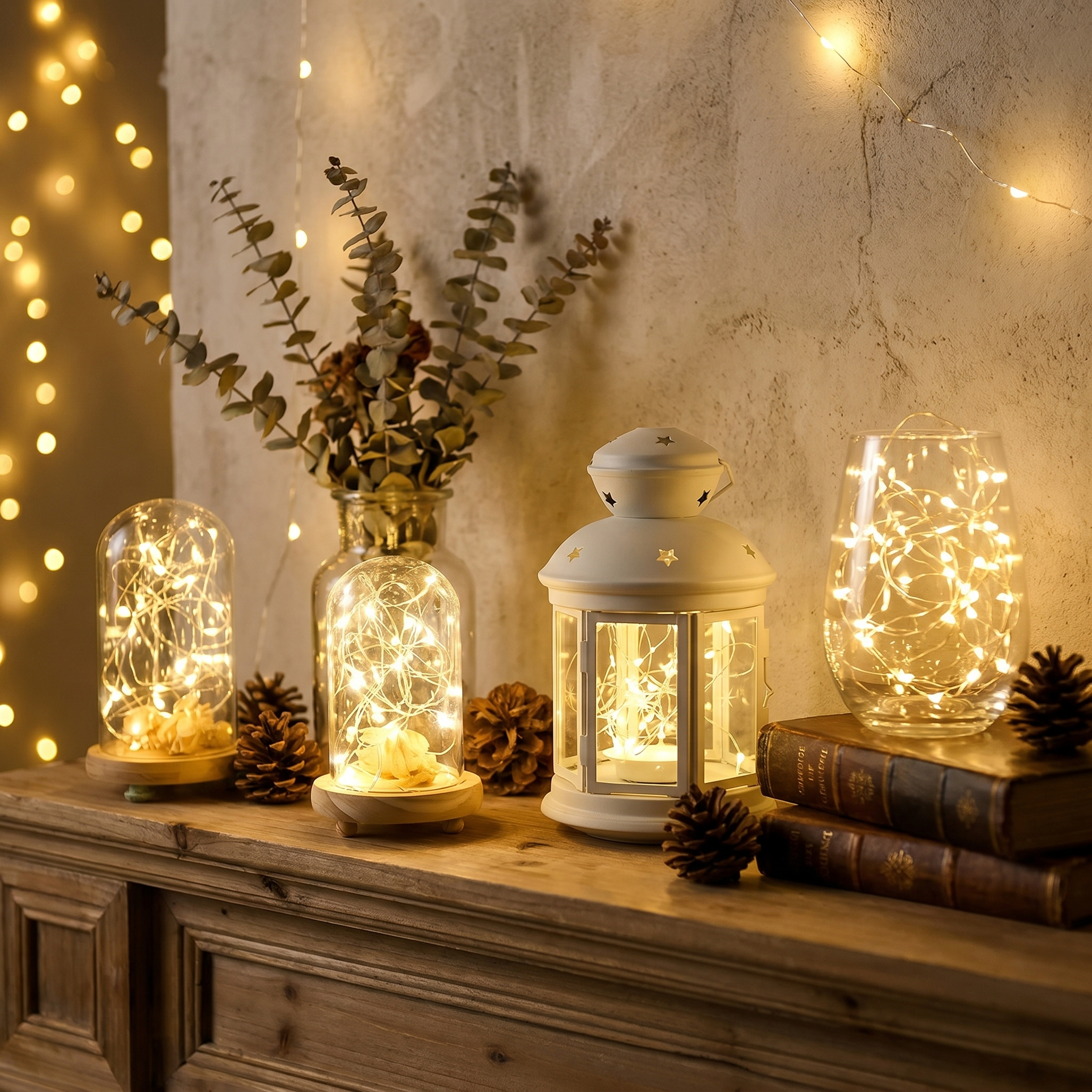 Solar String Fairy Lights, IP65 Waterproof, Copper Wire, 8 Colors