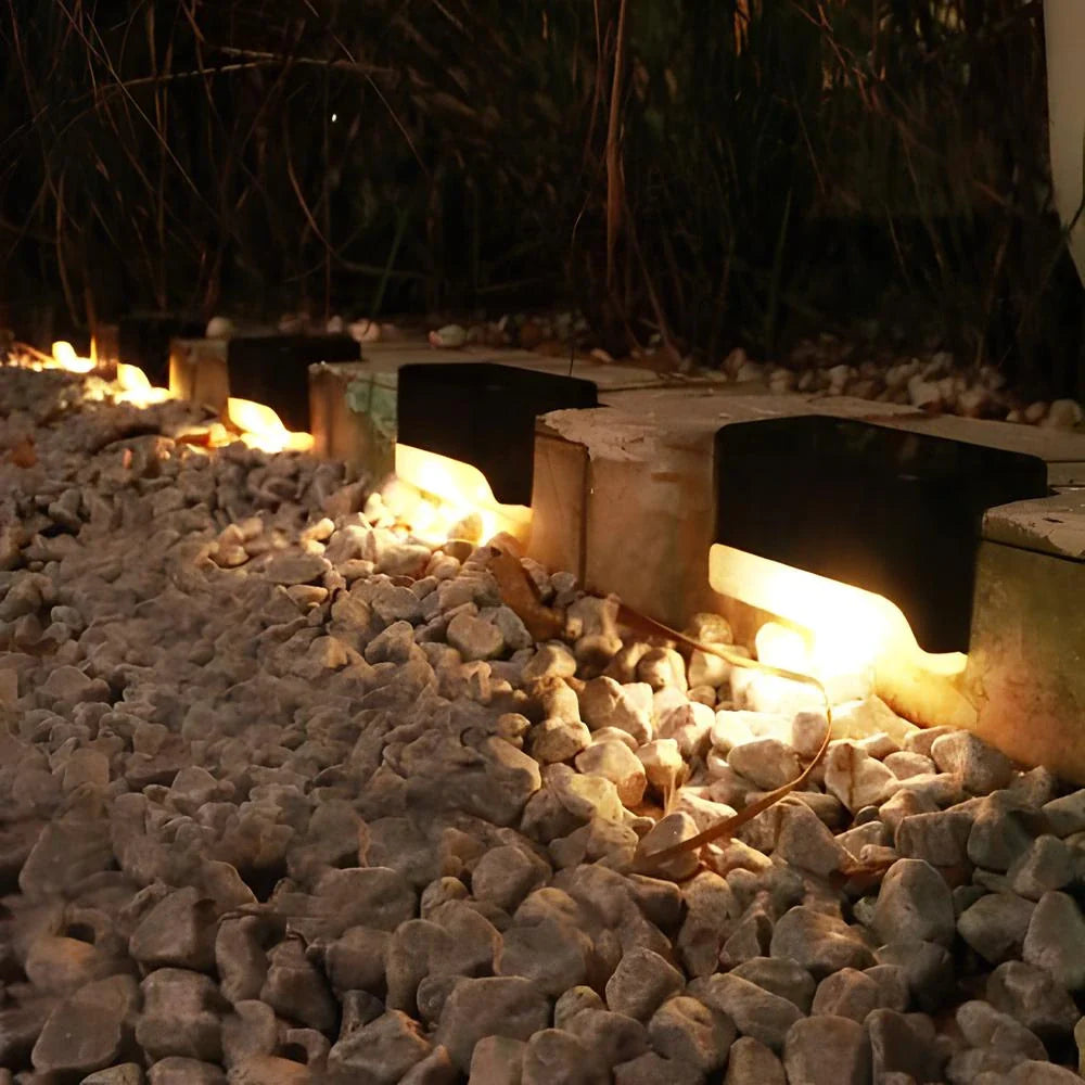 Solar Step Lights, Dusk to Dawn Sensor, IP44 Weatherproof, LED