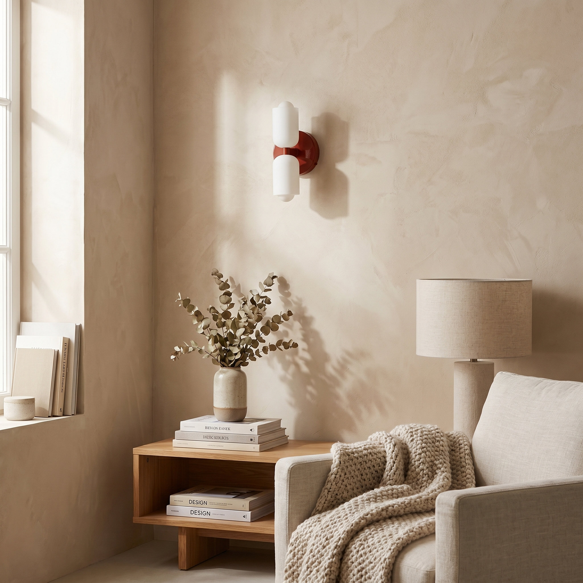 Up Down Wall Light, Metal, E14, Hardwired or Plug In, Six Colors