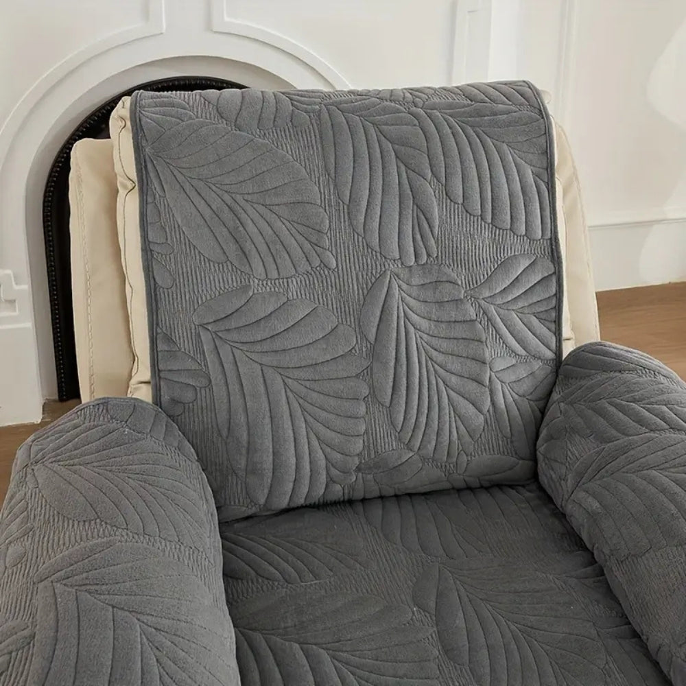 Verdant Leaf Recliner Cover, Anti-Slip Microfiber