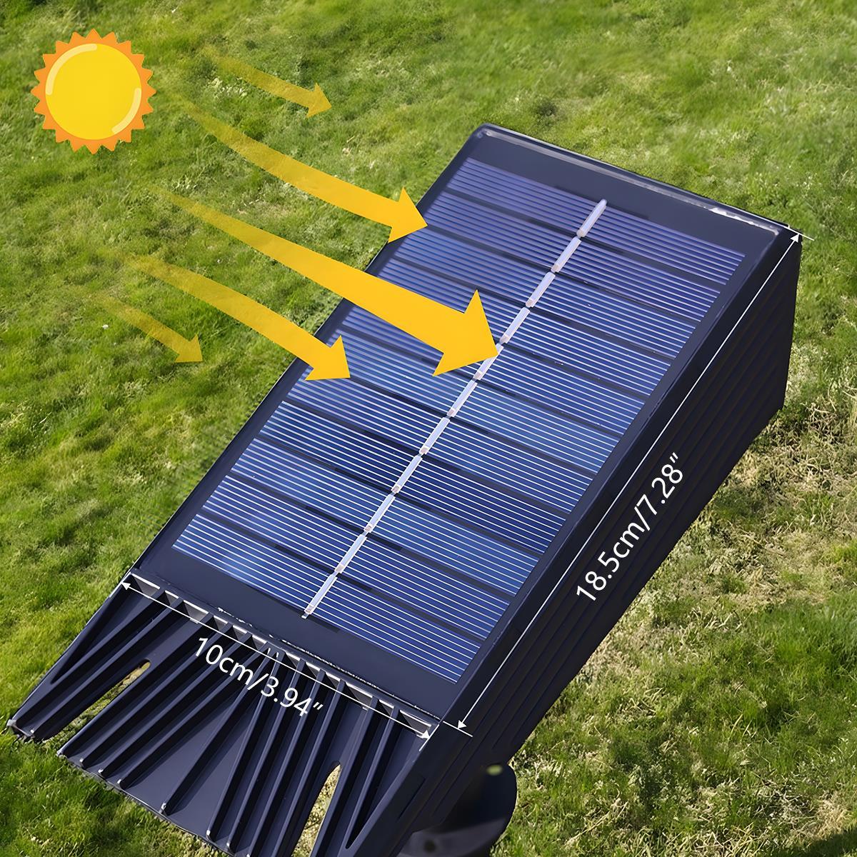 Solar LED Landscape Spot Light, Multi-Zoom, IP65 Waterproof